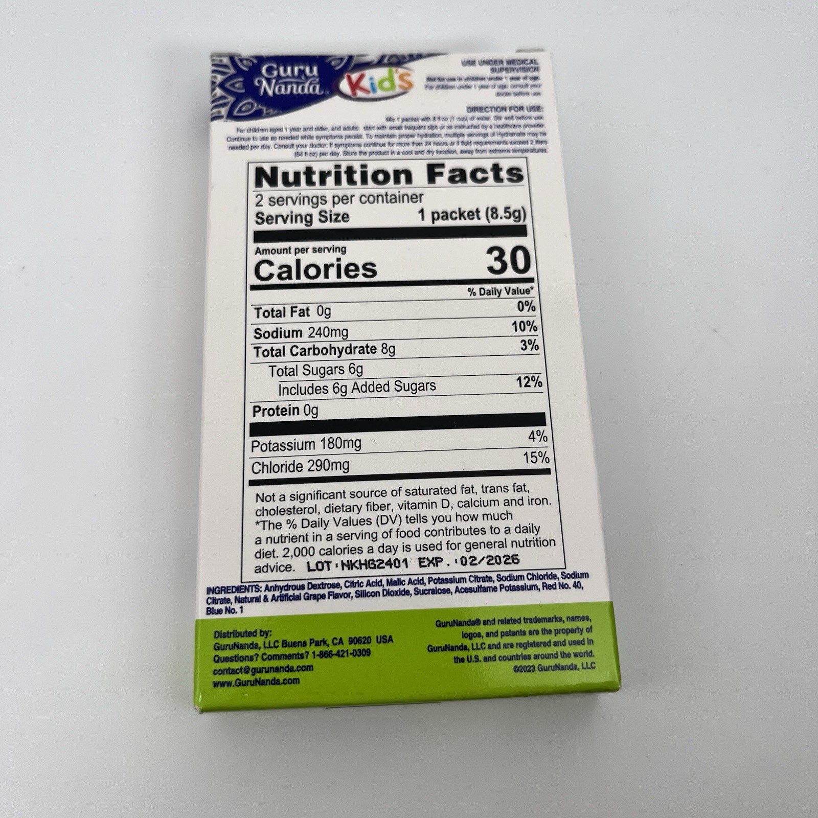 Guru Nanda Hydramate 3 boxes Kids Electrolyte Powder Apple Grape Strawberry NEW