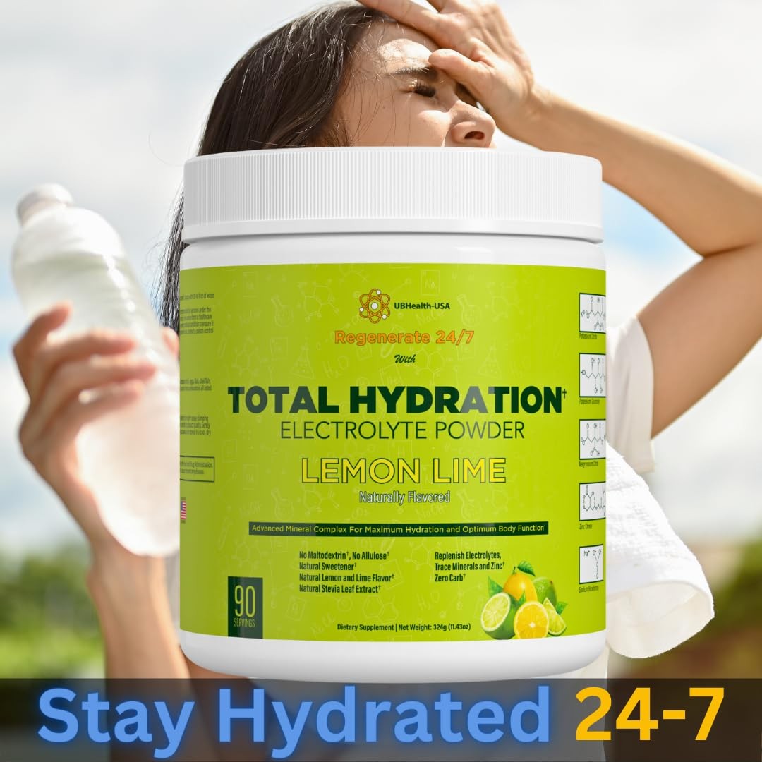 Regenerate 24/7 Total Hydration Electrolyte Replacement Mix 90 Servings Lemon