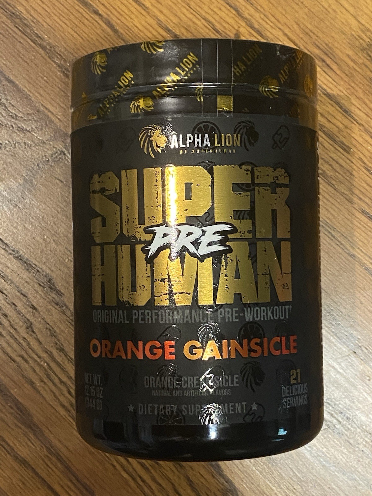 Alpha Lion Superhuman Pre-Workout 21 Servings Energy Orange Gainsicle