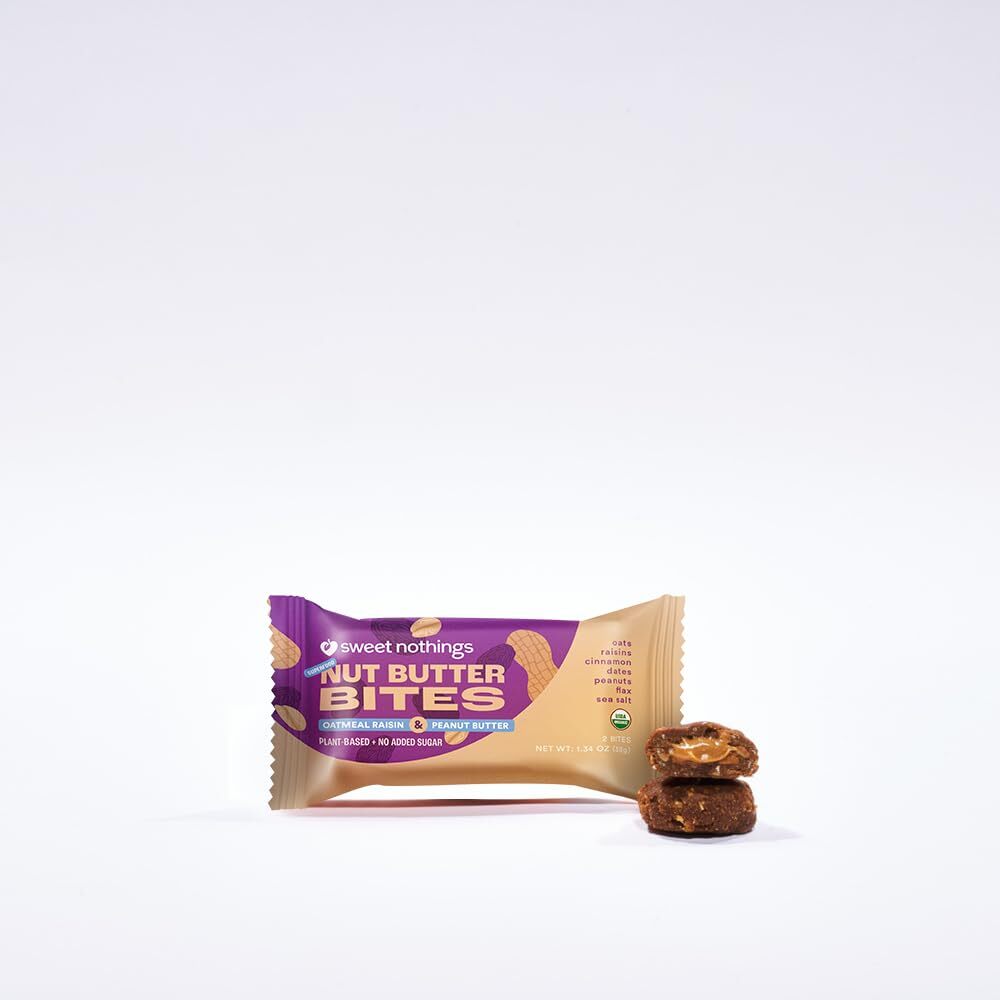 Sweet Nothings Bars Nut Oatmeal Raisin Peanut Butter 1.4oz Pack of 12