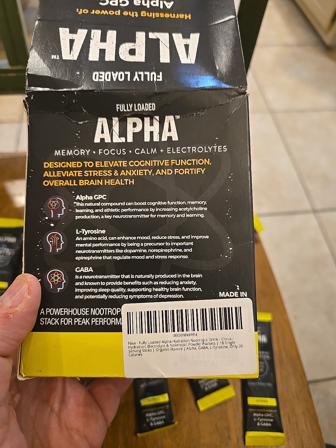 Fully Loaded Alpha Fuel Nootropic Hydration Memory Calm +;Electrolytes Citrus
