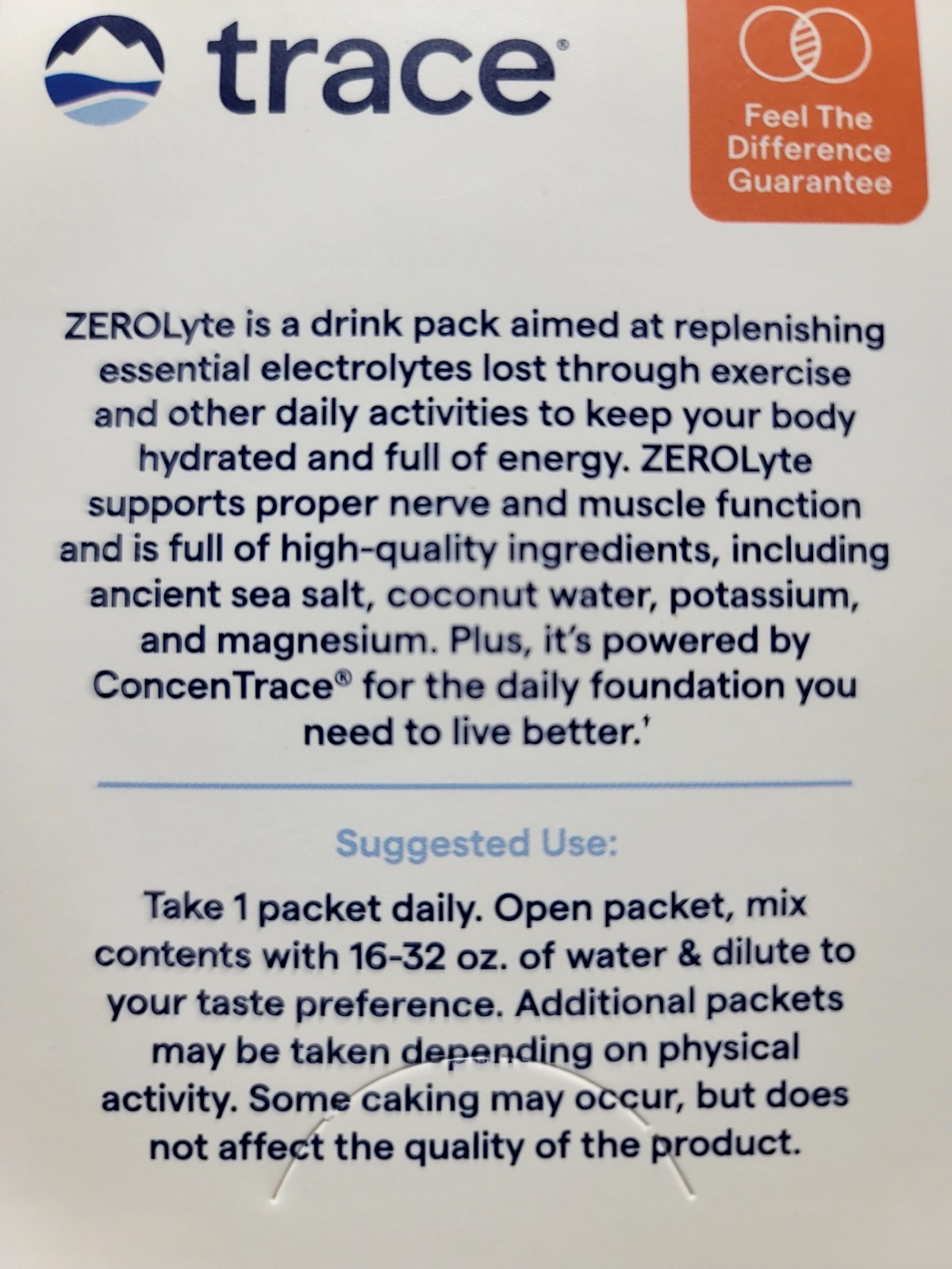 Trace ZEROlyte Electrolyte & Coconut Water Salty Berry Lemonade Zero Sugar 30 Ct