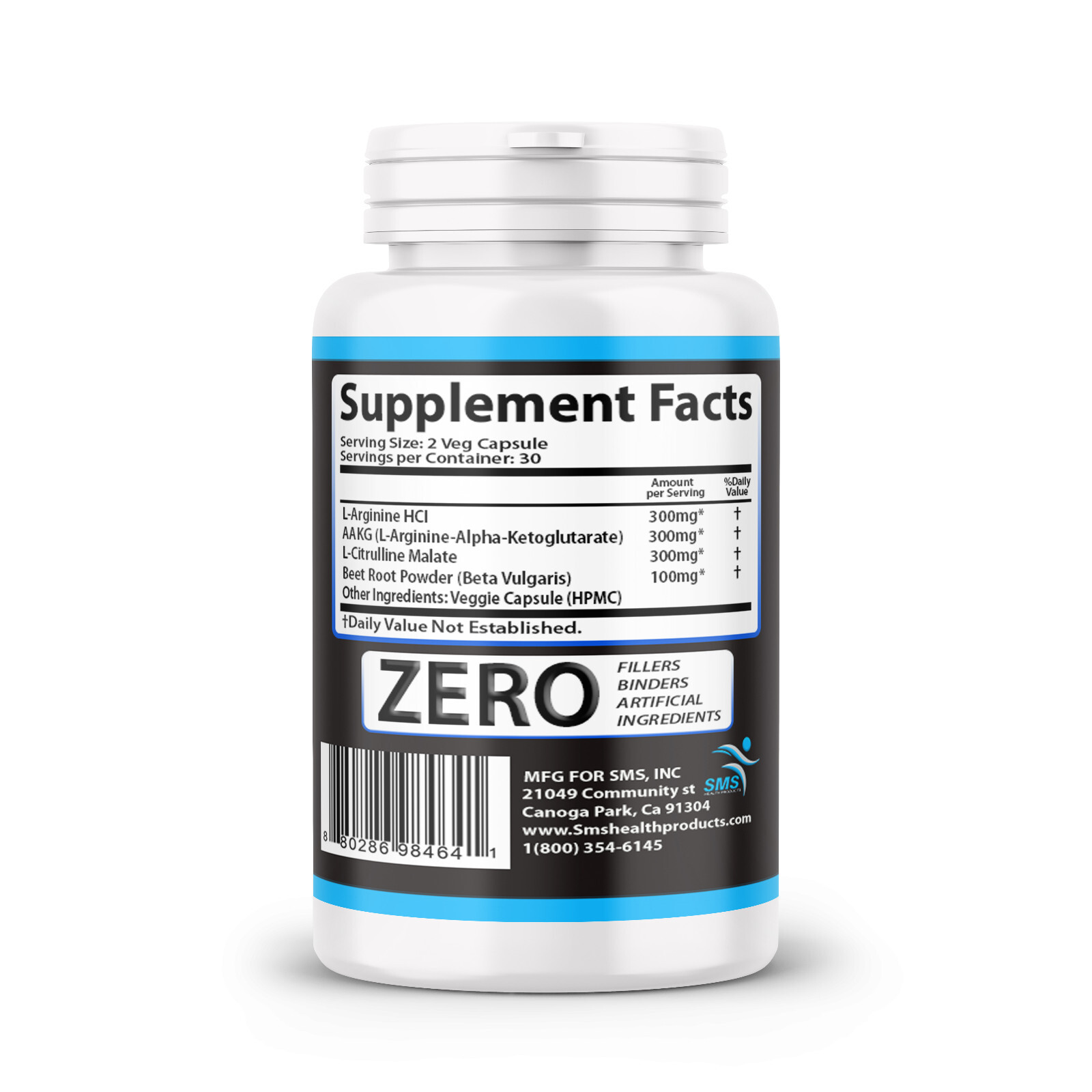 L-Arginine Beet Root 180 Caps Protein Build Nitric Oxide Circulation Boost Aid
