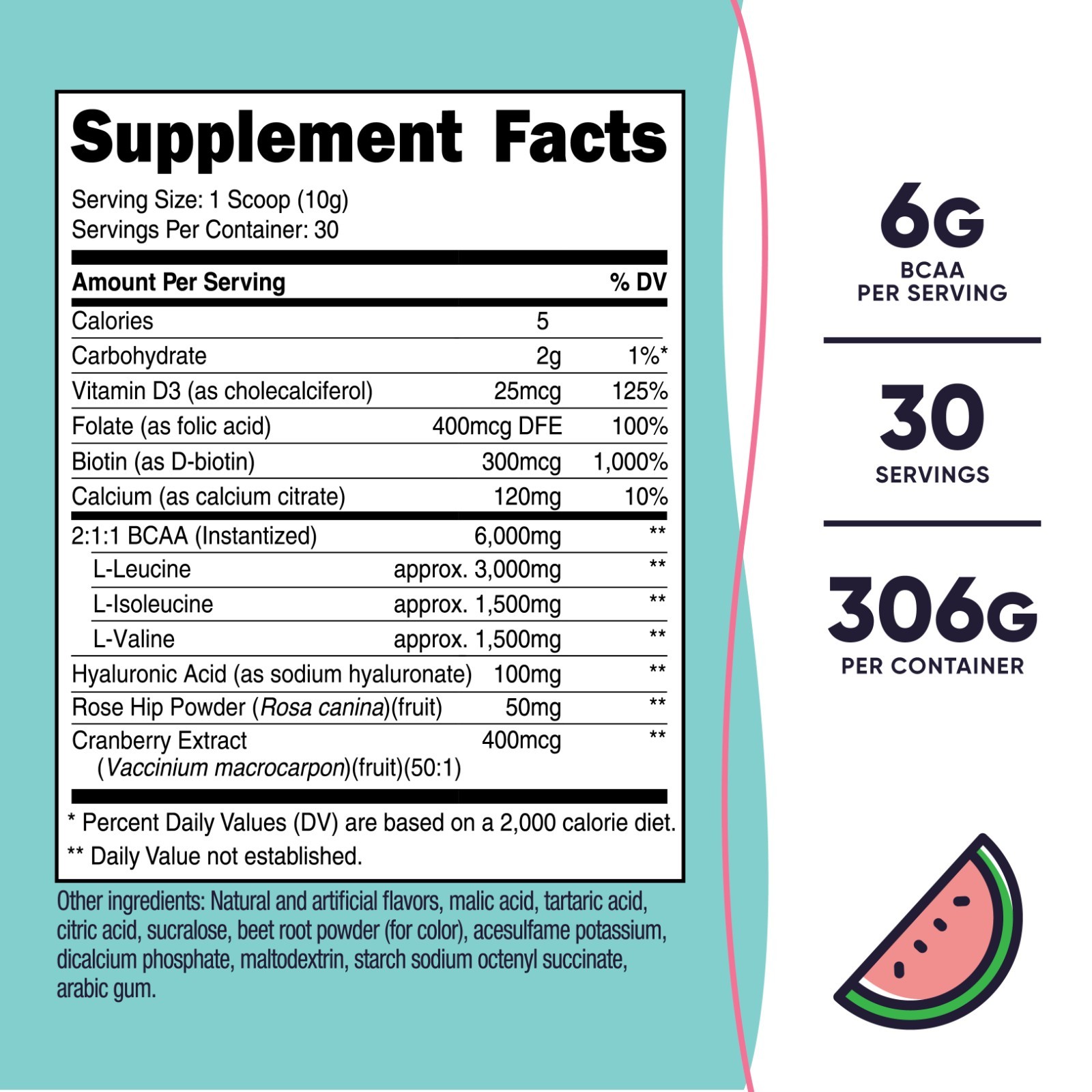 Nutricost BCAA for Women (Watermelon) 30 Servings – Gluten Free and Non-GMO