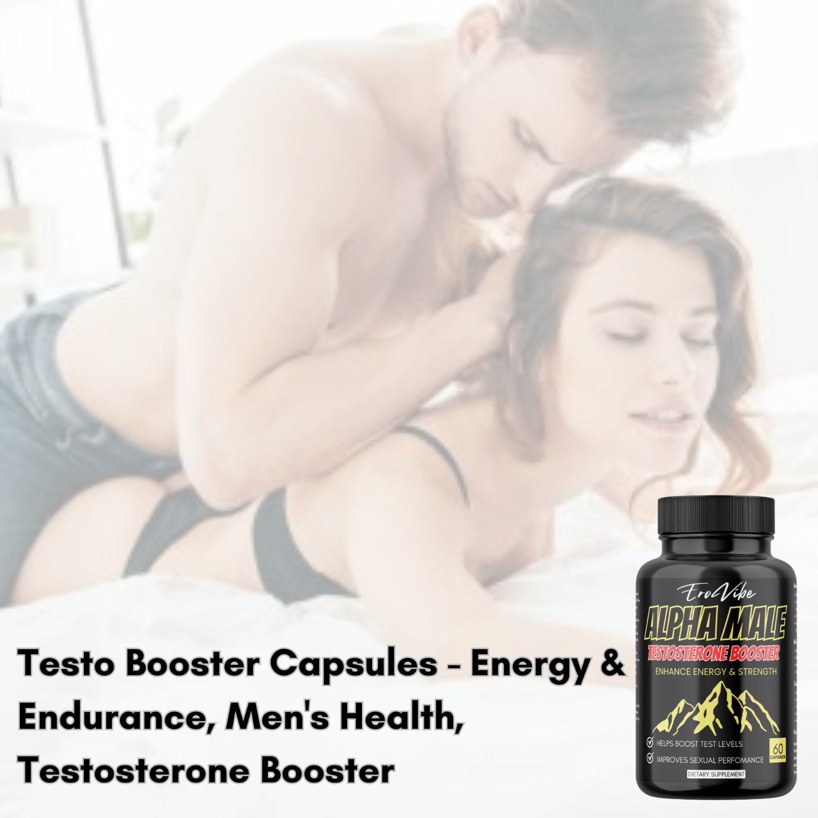 Men Rock Hard Timing Strength 60 Pills, Stamina, Muscle Recovery, Male + FS
