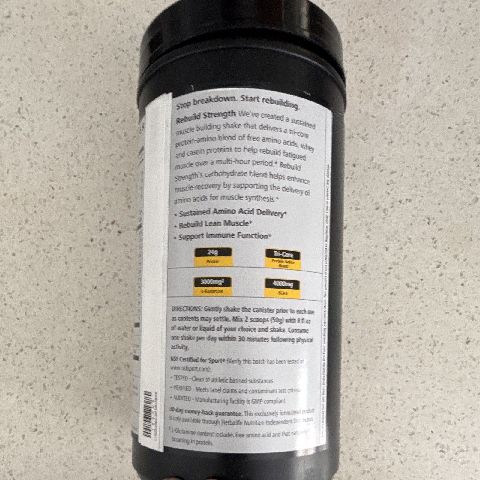 Herbalife 24 Rebuild Strength Muscle Recovery Powder Strawberry Shortcake 35.3oz