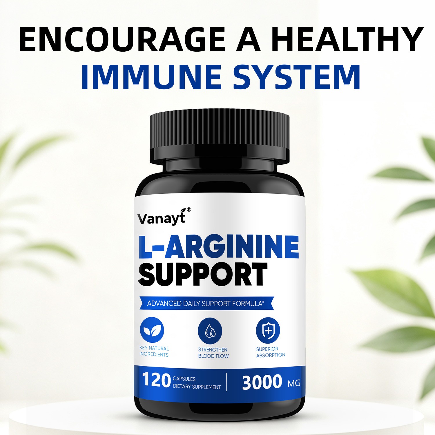 2Packs L-Arginine 3000mg with Black Pepper Muscle Strength Stamina Heart Support
