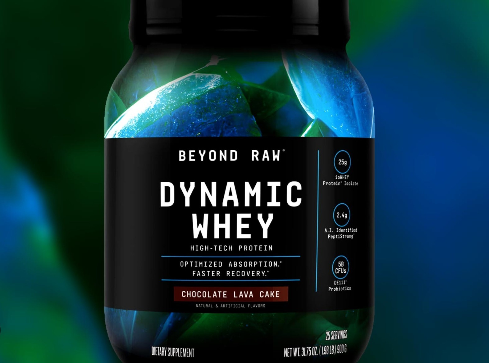 Beyond Raw DYNAMIC WHEY PROTEIN POWDER 2lb (25 Serv) Choc Lava Cake BEST BY 8/26