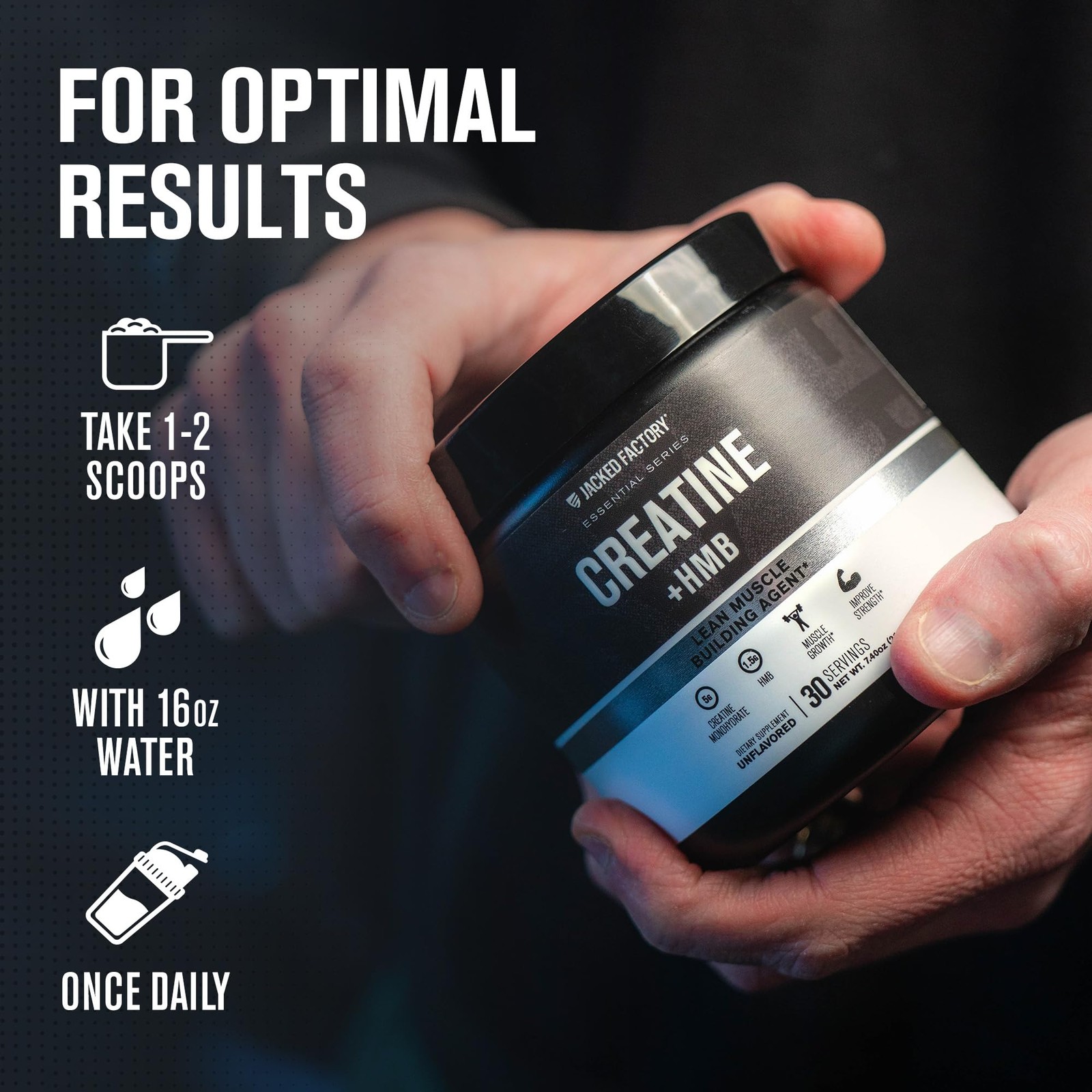Creatine HMB Powder Supplement with Creatine Monohydrate & HMB for Men & Wome…