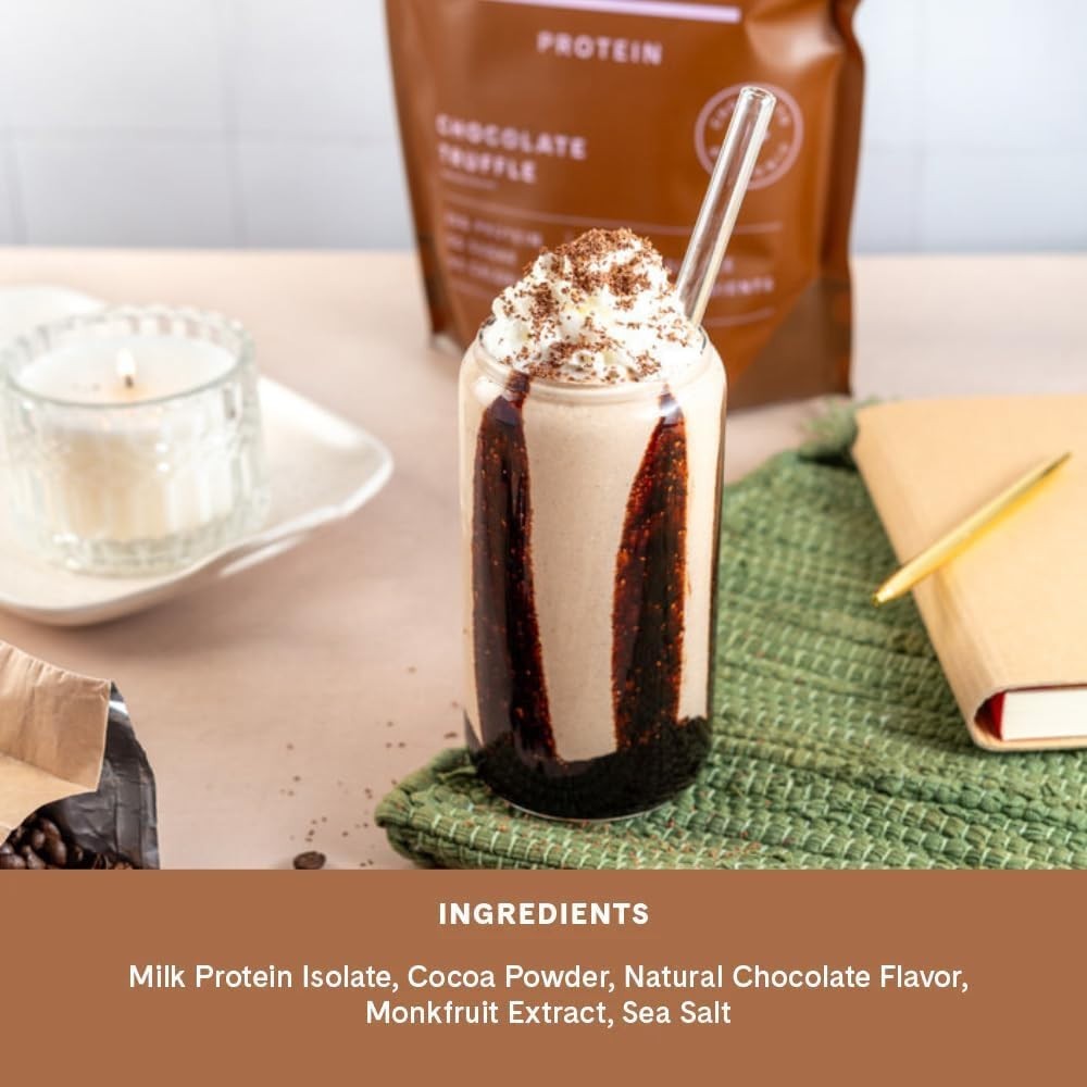 Chocolate Truffle Protein Powder 1 lb Sugar Free Low Carb Keto Friendly Whey