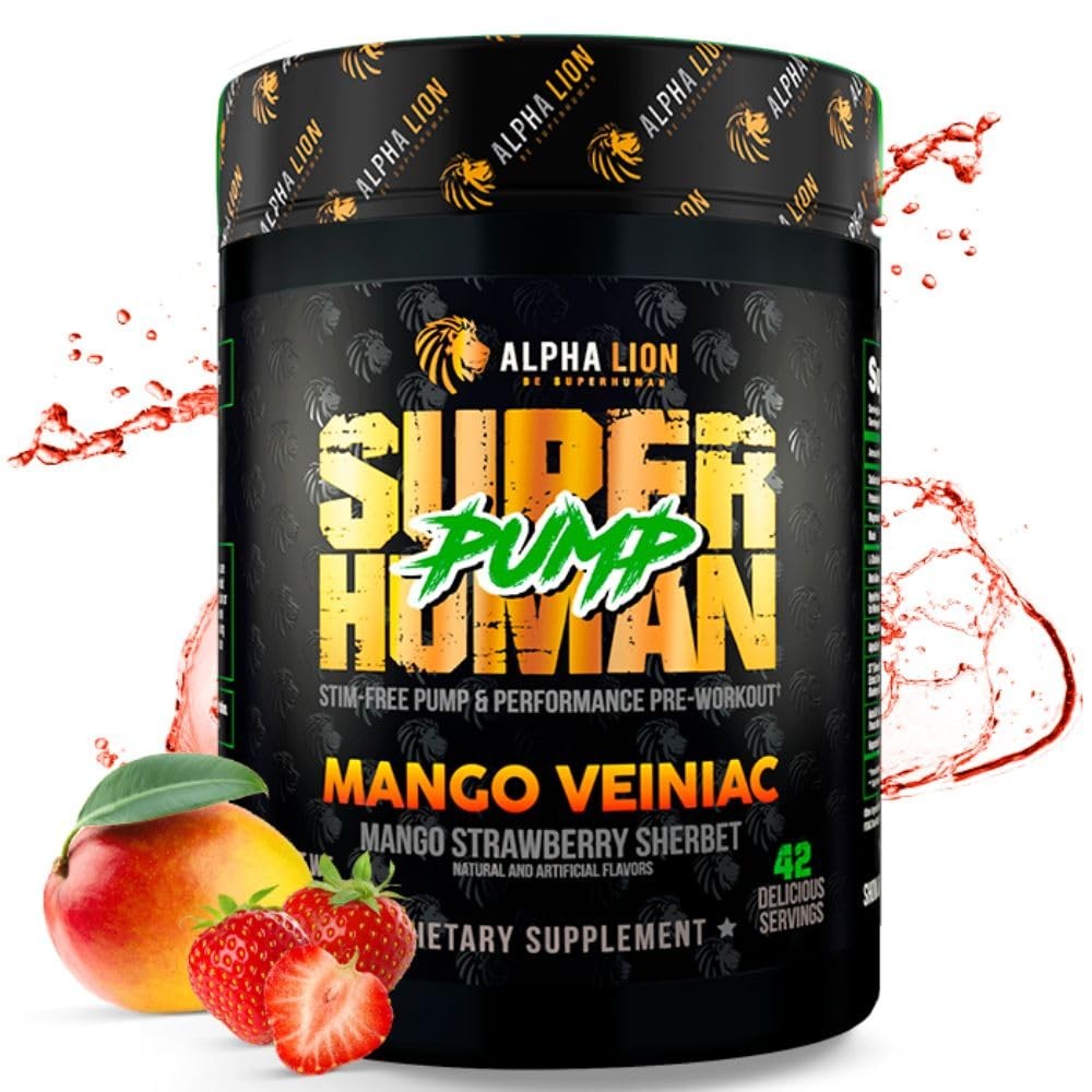 ALPHA LION Superhuman Pump Pre Workout Powder, 12.96 Ounce (Pack of 1)