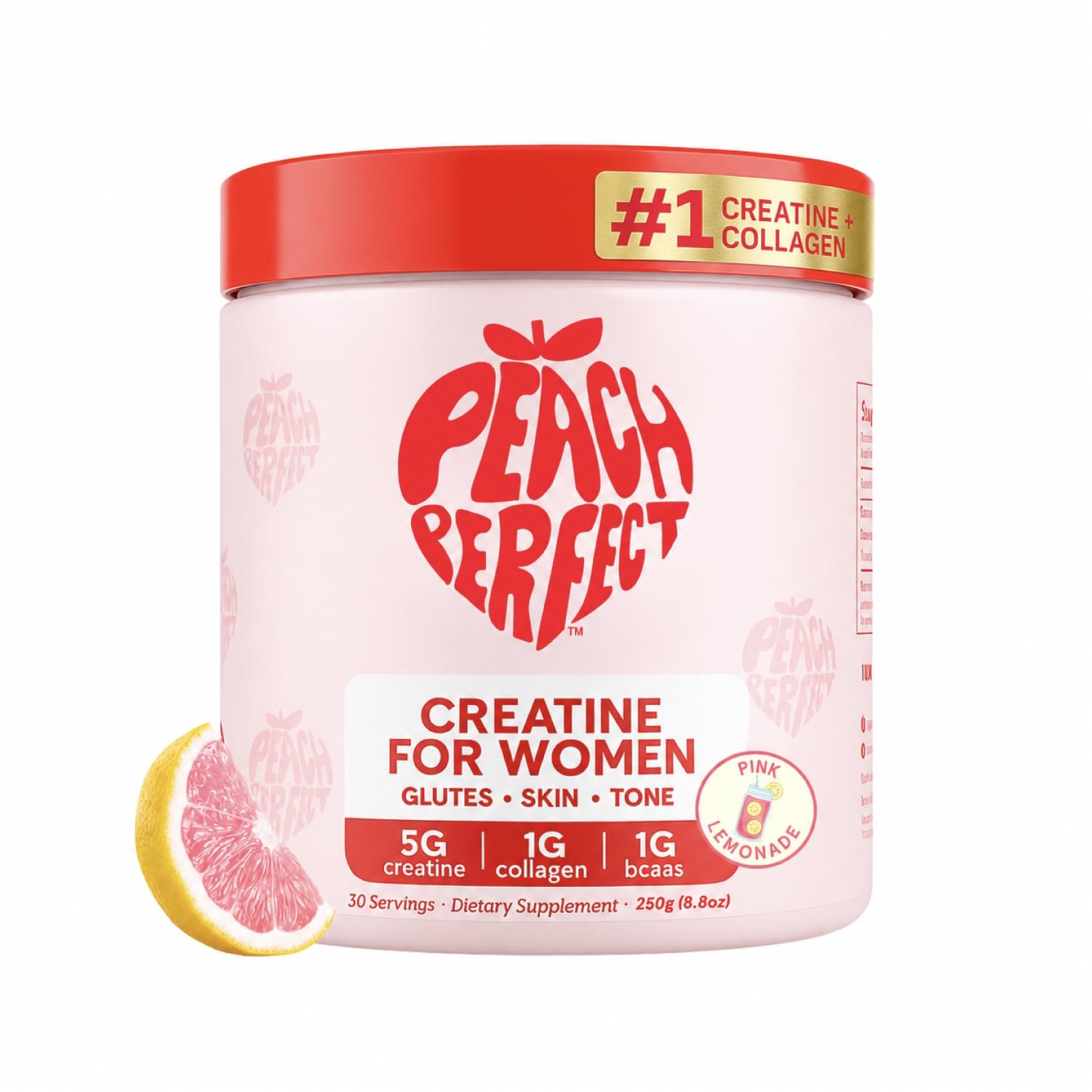 Peach Perfect Creatine for Women Pink Lemonade 30 Servings