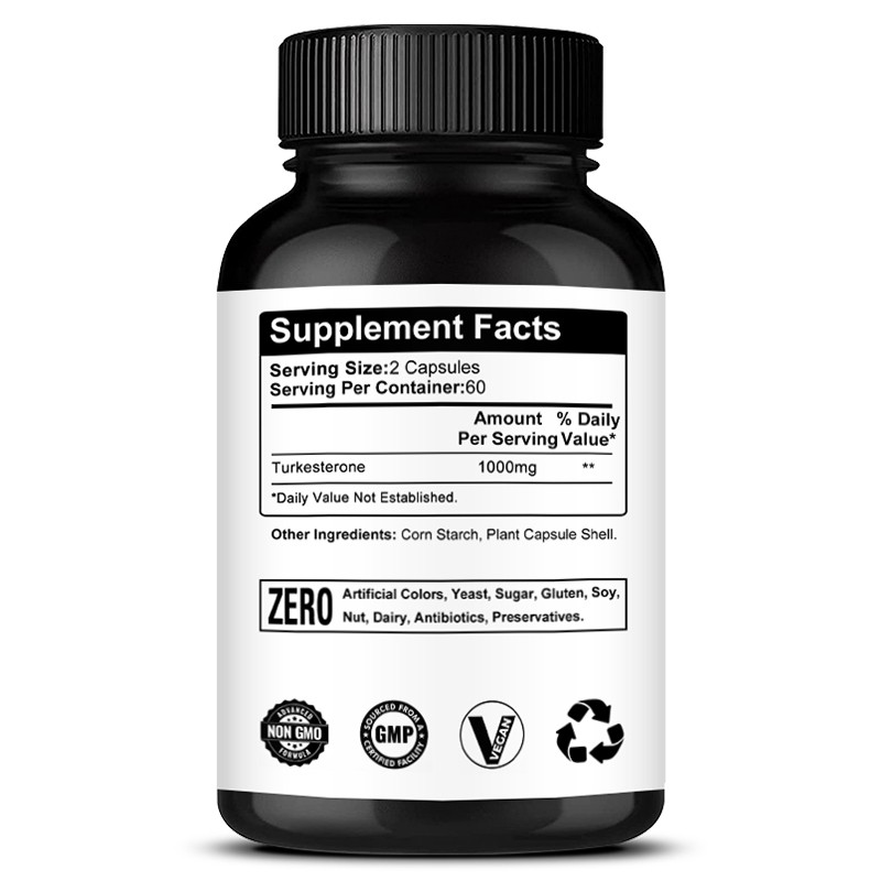 Turkesterone Increased Strength Output Improve Muscle Levels 30-120 Pills
