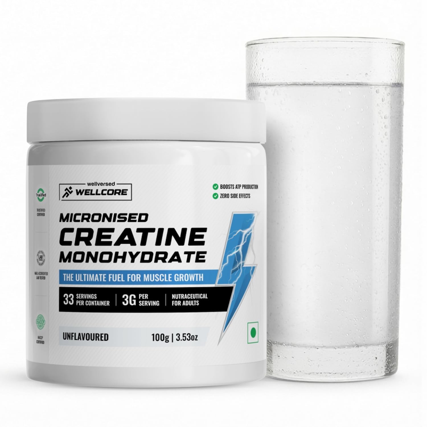 Wellcore Micronised Creatine Powder 122g For Enhanced Muscle Strength