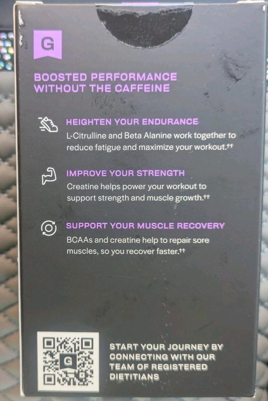 Lot Of Three Gainful Caffeine Free Pre-Workout Wild Berry 4.4 oz Exp 05/2026