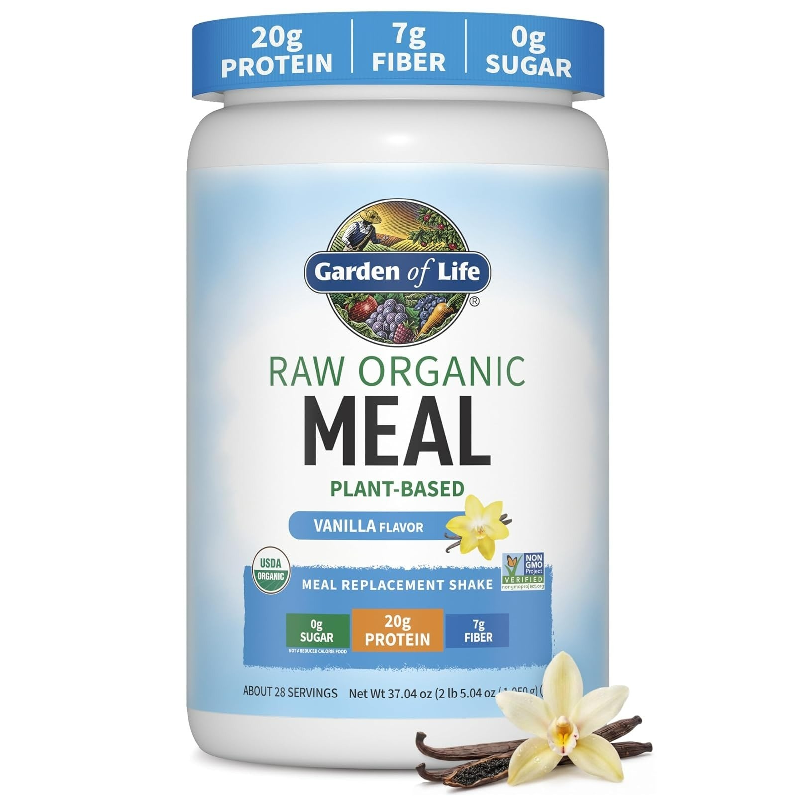 Garden of Life Raw Organic Meal Protein Powder, Chocolate, 14 Servings