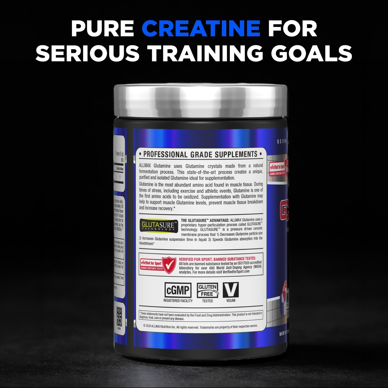 ALLMAX Creatine Monohydrate Powder, 14.11 Ounce (Pack of 1), No Color