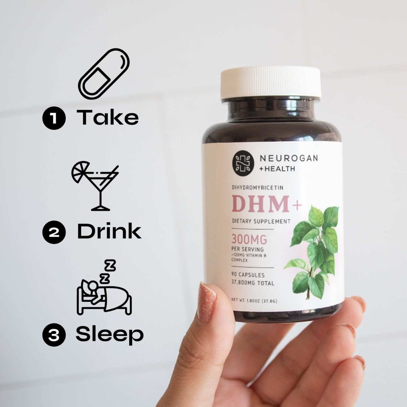 Neurogan Health Dihydromyricetin (DHM) Capsules (300mg, 90 Capsules) NonGMO USA