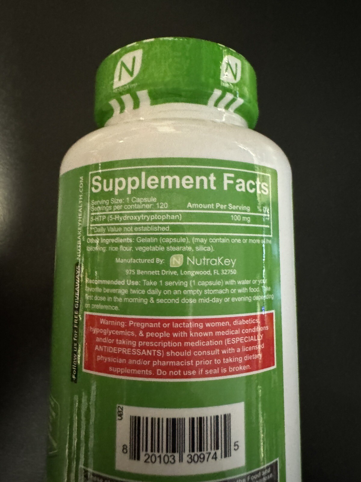 Nutrakey 5-HTP Energy, Appetite Control, Stress Relief, Brain Health – Sleep Aid