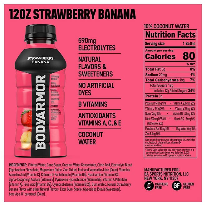 BODYARMOR Sports Drink Variety Pack (12 fl. oz., 24 pk.)