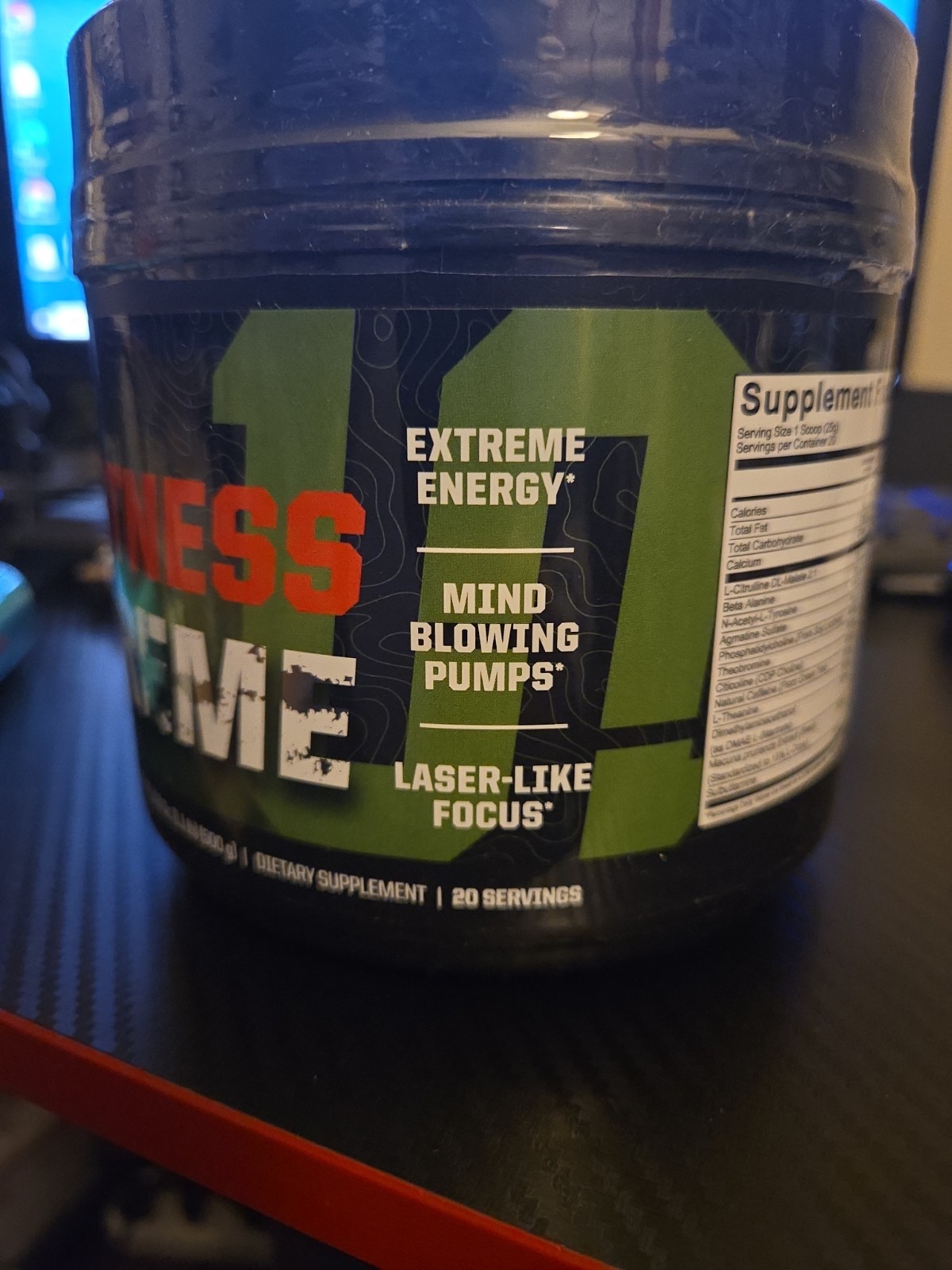 UNDEFINED NUTRITION PRE WORKOUT GREATNESS EXTREME 03/27