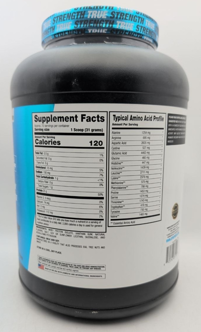 BPI Sports ISO HD Pure Isolate Protein Powder Vanilla Cookie 4.8 Lbs 70 Servings