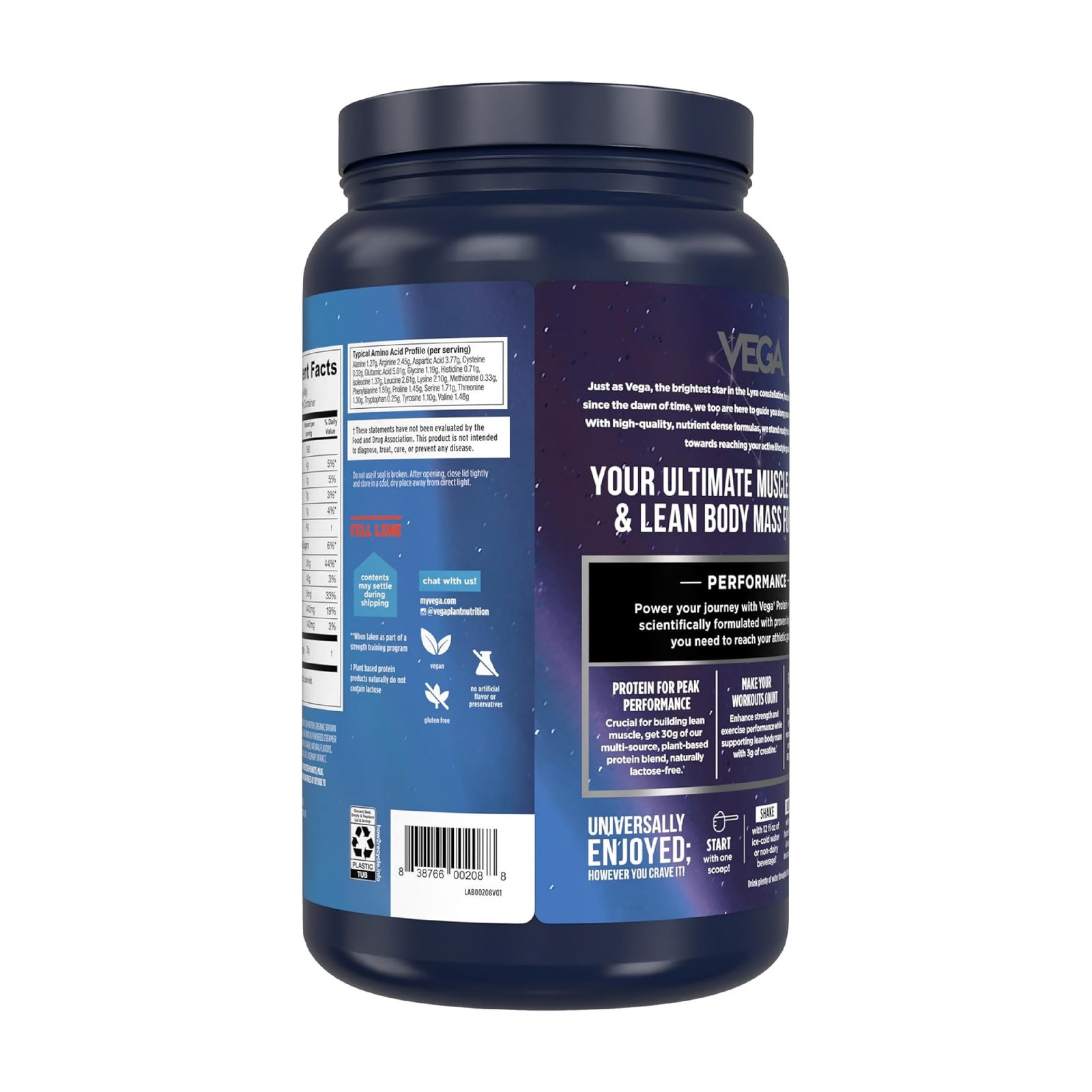 Protein Powder + Creatine Monohydrate, Vanilla, 20 Servings, 33.9Oz