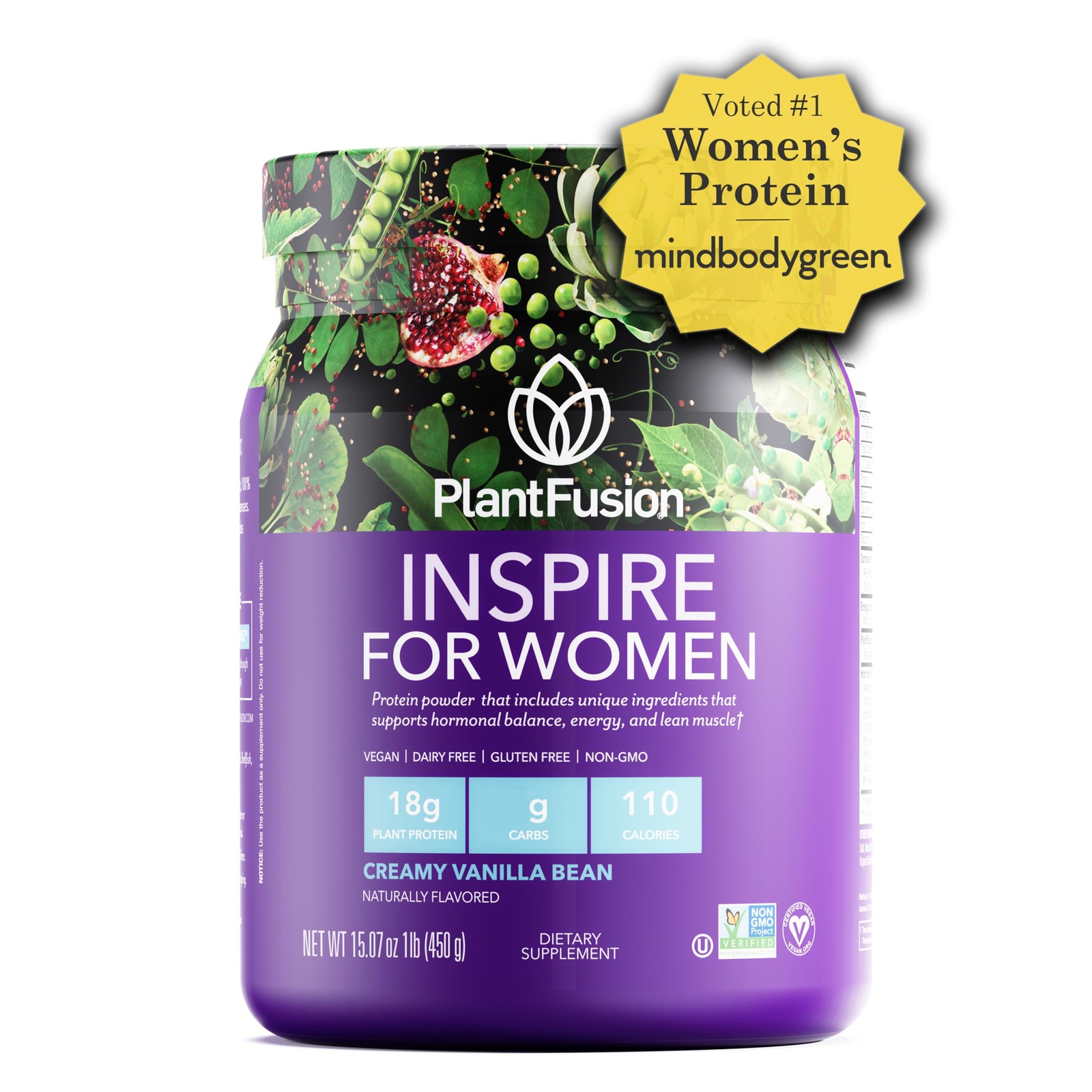 PlantFusion Inspire Plant Protein Powder for Women Low Carb Protein Powder f…