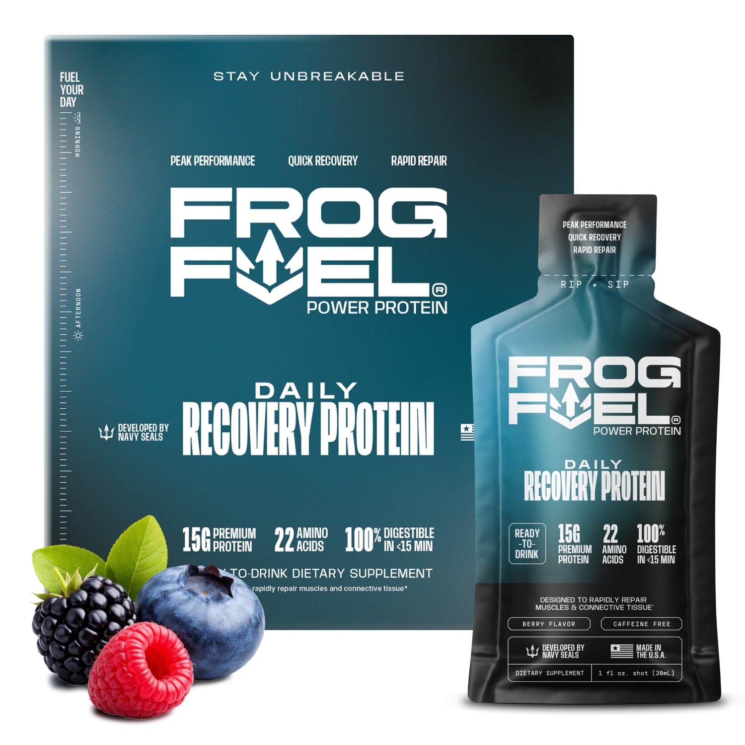 Frog Fuel Power Regular Complete Liquid Protein Shot, 1 Fl Oz (Pack of 24)