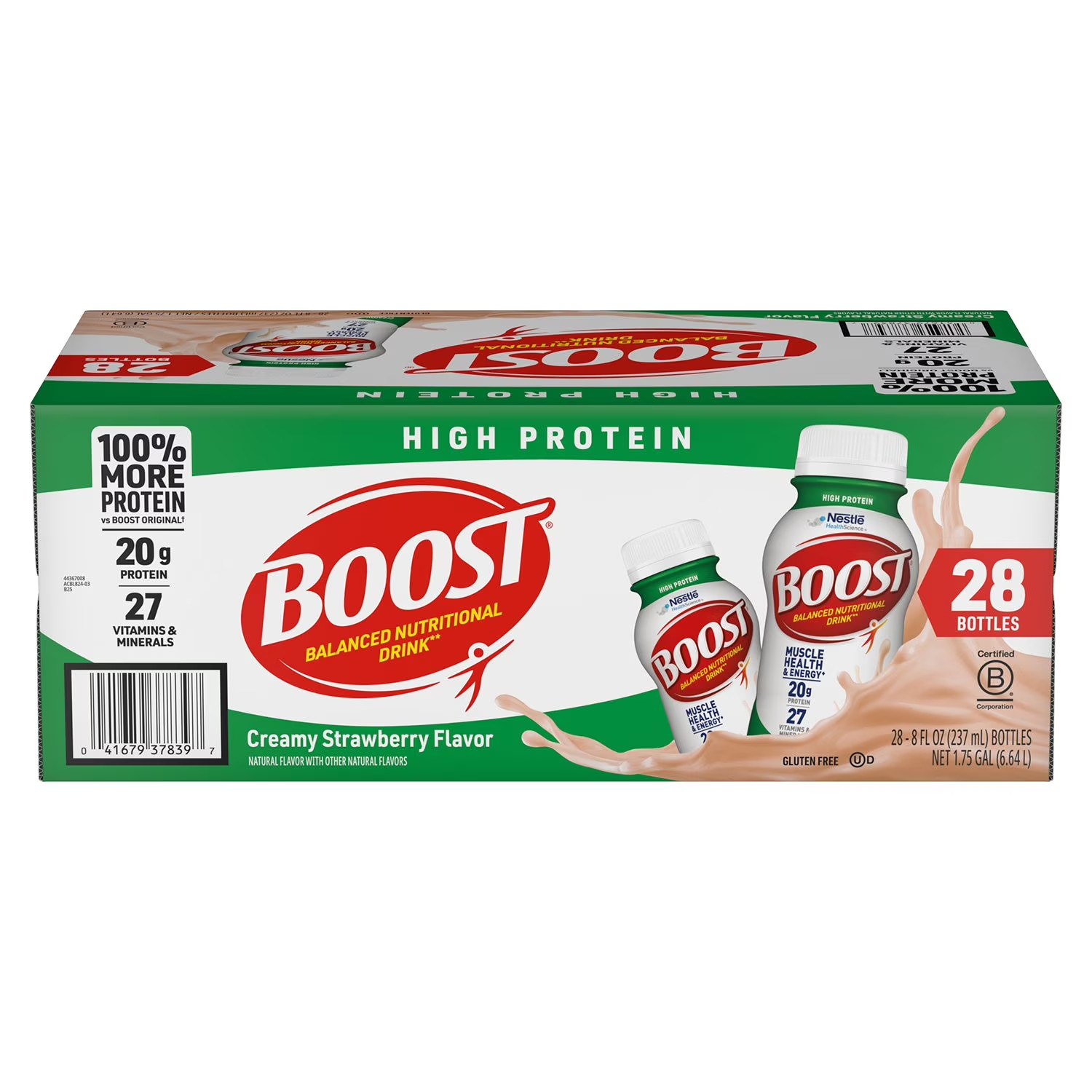 BOOST 20g High Protein Nutritional Drink, Strawberry (8 fl. oz., 28 ct.)