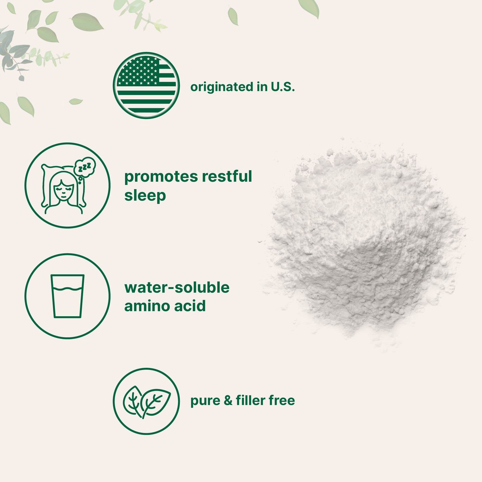 Glycine Powder, 1KG (2.2 Pounds), Glycine 1000mg Per Serving, Water Soluble a…