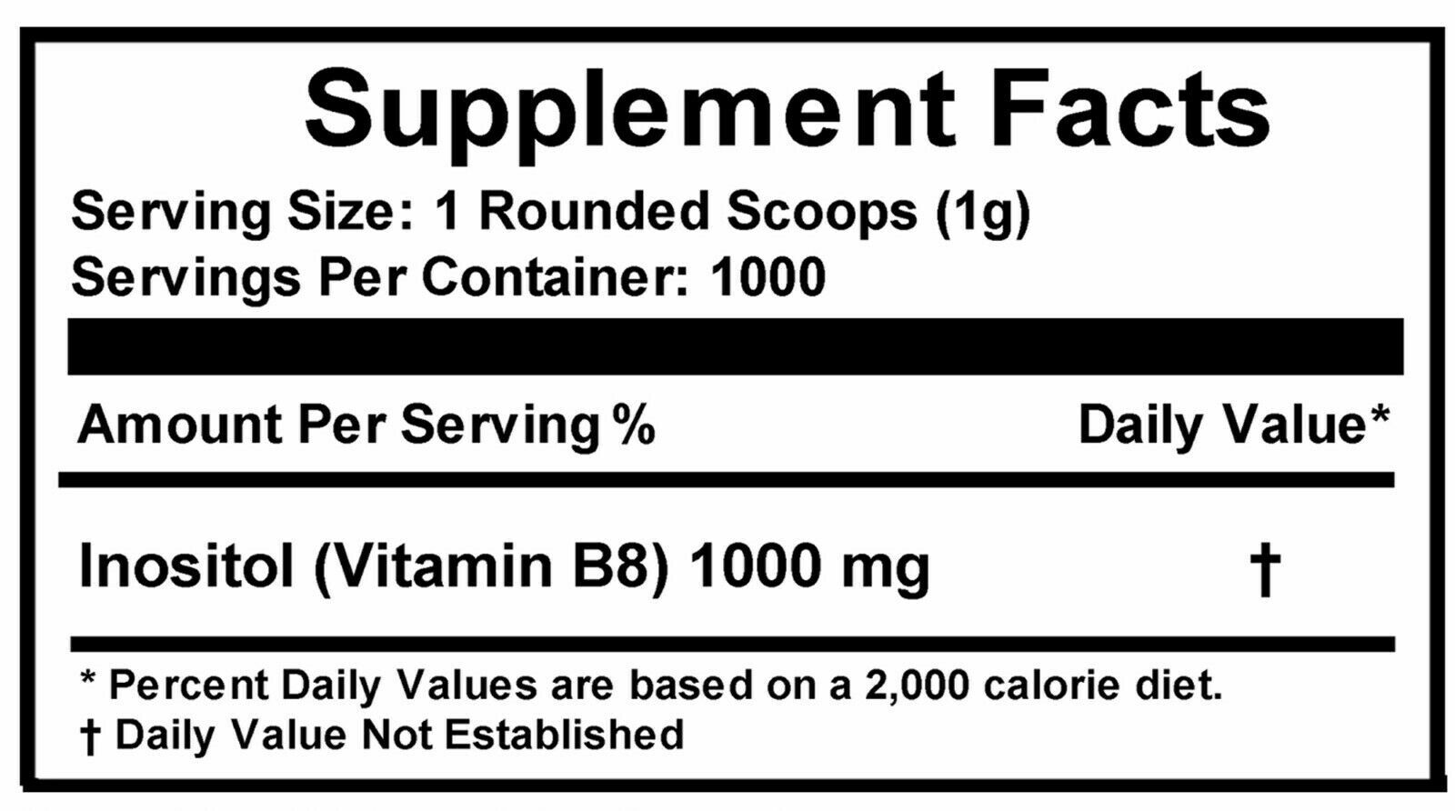 2.2lb (1000g) PURE INOSITOL POWDER PHARMACEUTICAL GRADE MOOD STRESS ANXIETY