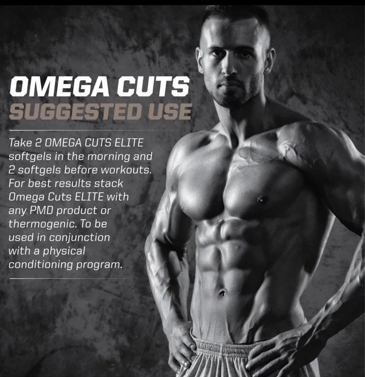 Omega Cuts Elite- Omega Fatty Acids & CLA for Muscle & Definition – 90 Softgels