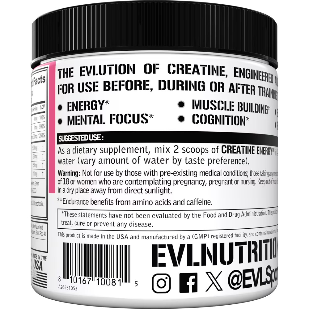 Creatine Energy – Supports Muscle Growth, Boosts Energy, Endurance & Cognition –