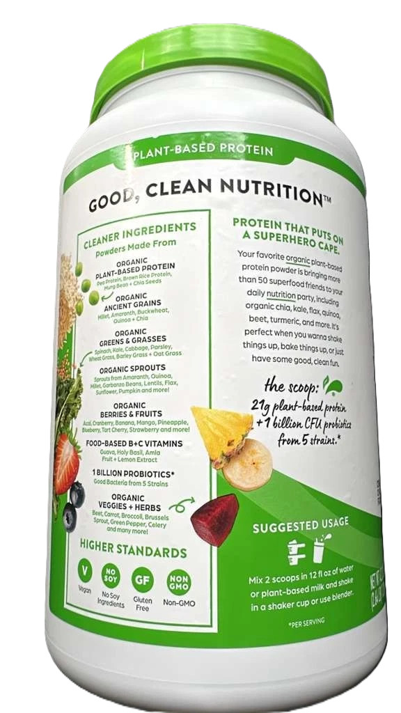 Orgain Organic Protein & Superfoods Protein Powder, Chocolate Fudge 2.64 lbs