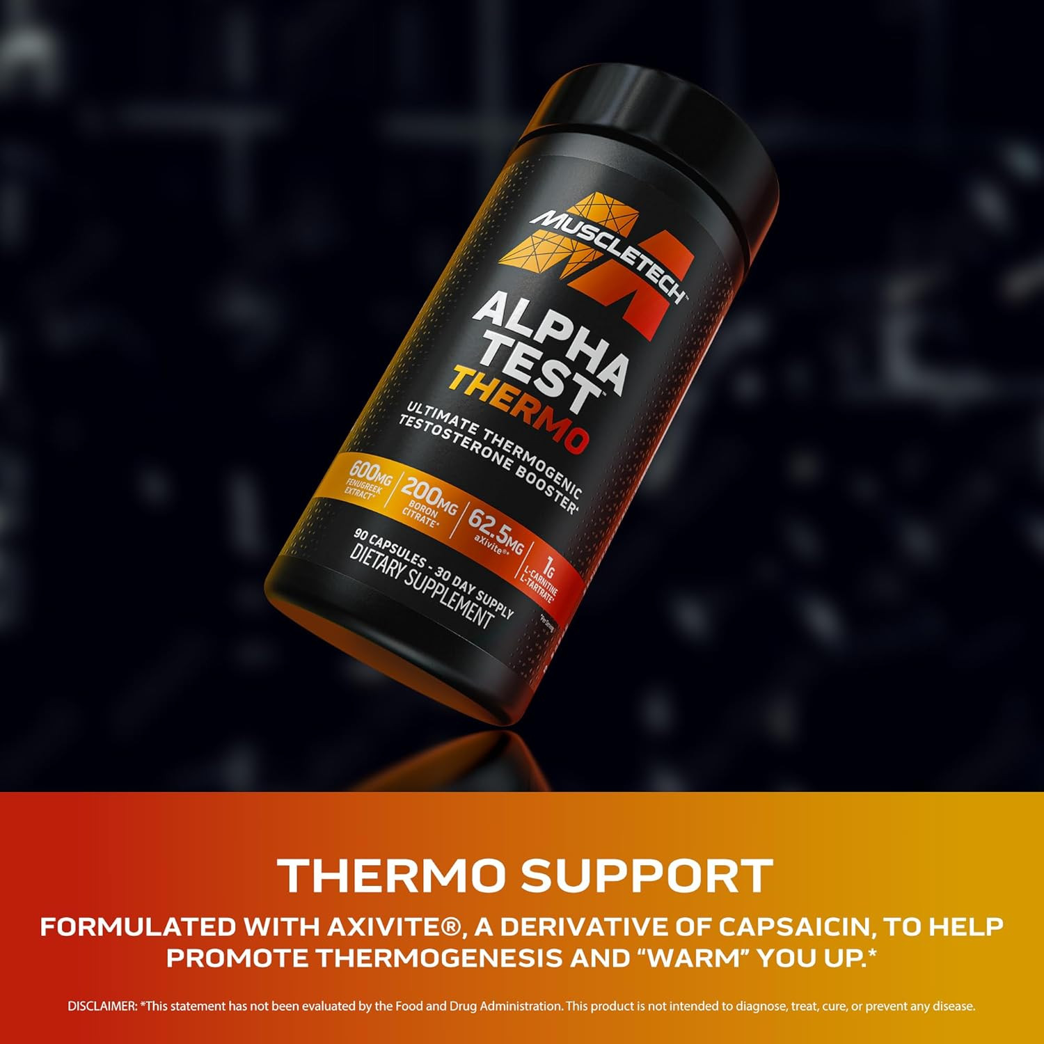 Thermogenic Testosterone Booster for Men, AlphaTest Thermo – T-Boost Mens Supple