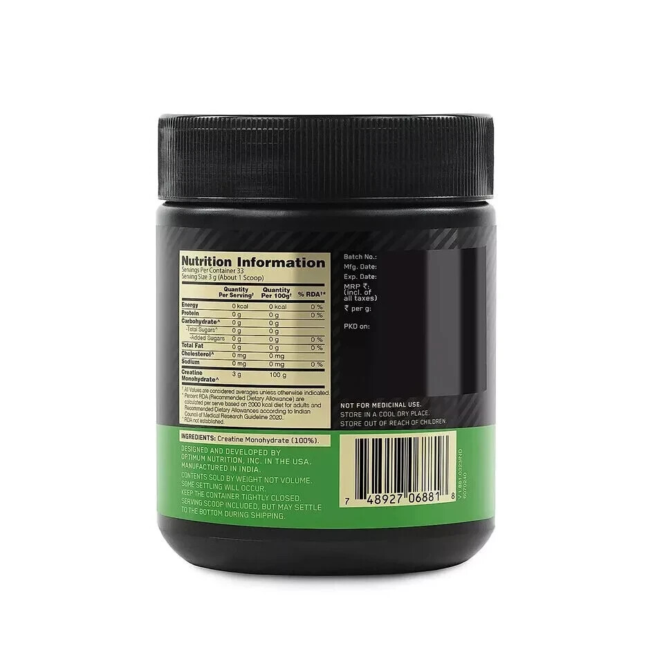 (ON) Optimum Nutrition Micronized Creatine Powder 100gm 33 Serves FAST SHIPPING.
