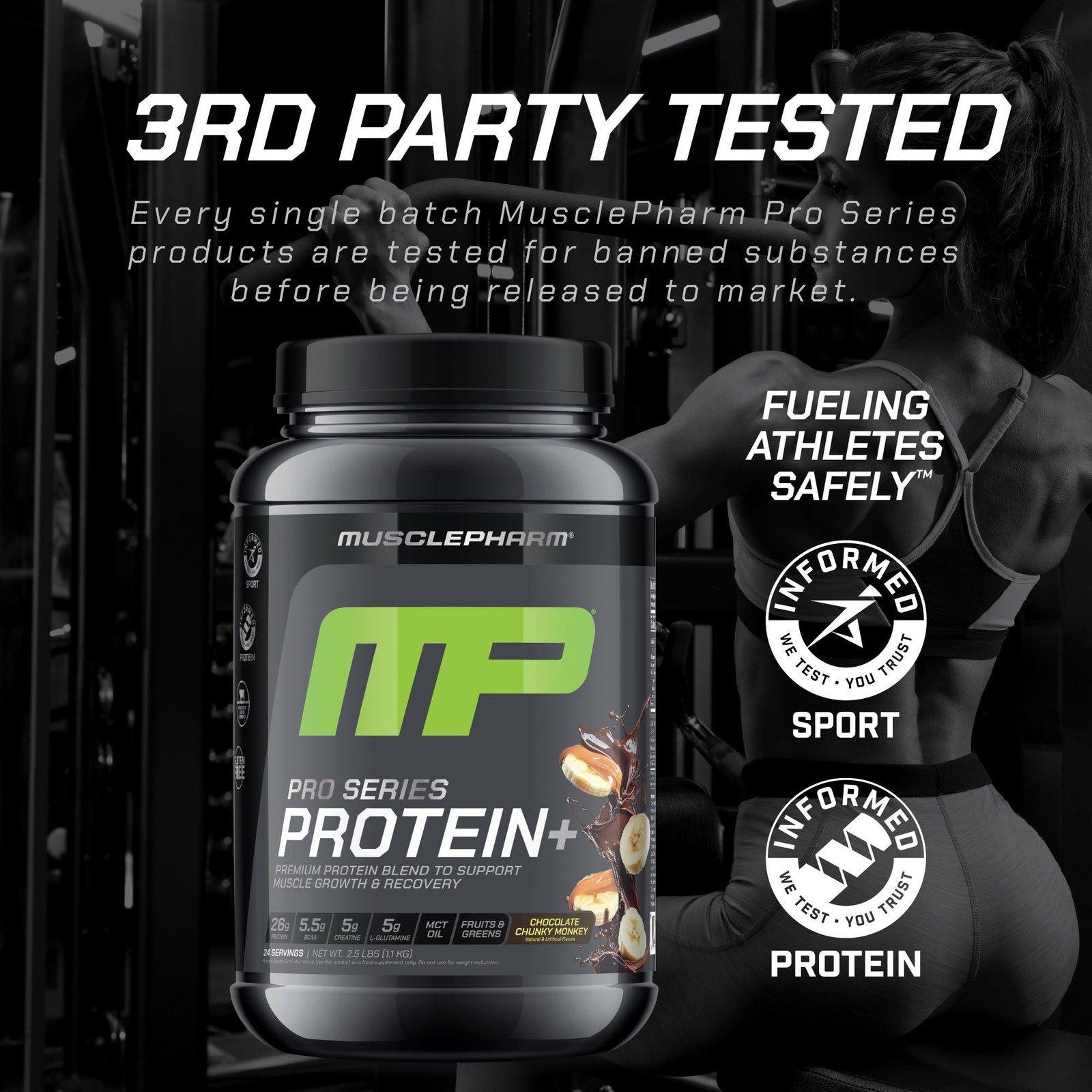 Muscle Pharm Pro Series 26g Whey Protein – Chocolate Chunky Monkey 2.5 lb 24