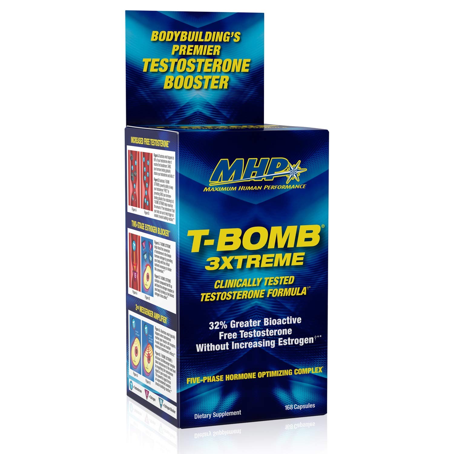 Testosterone Booster 168 Count T Bomb 3xtreme Clinically Tested Men MHP