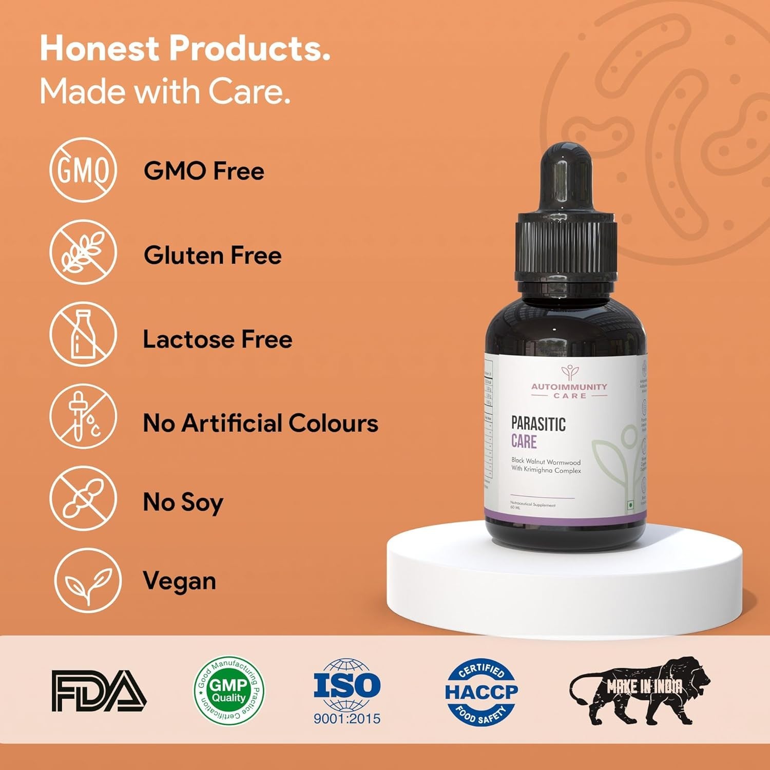 Autoimmunity Care: Parasitic Care Black Walnut Wormwood with Krimighna Oil 60ml