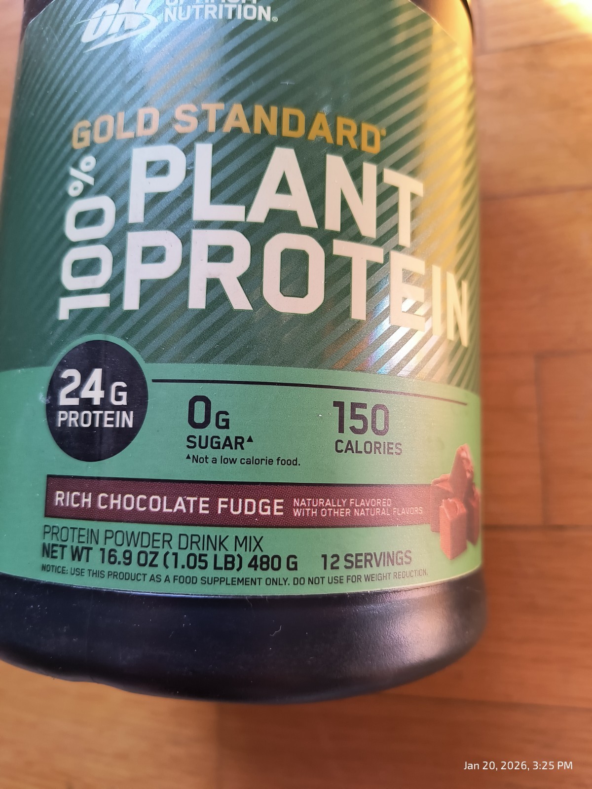 Optimum Nutrition Gold Standard Plant Protein Powder Chocolate Fudge 12 Servings