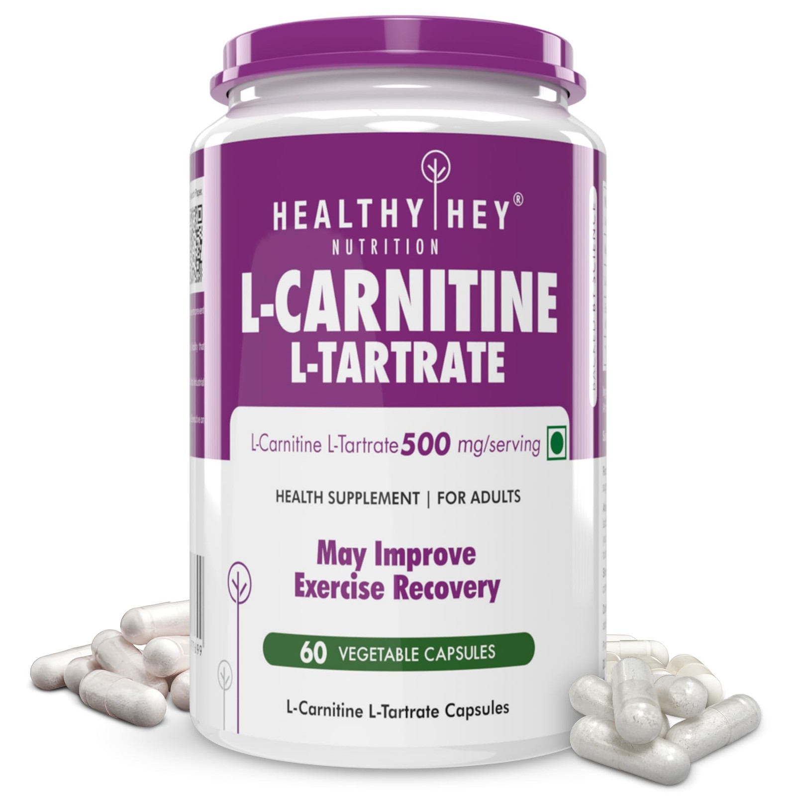 HealthyHey L Carnitine L Tartrate Fat Metabolism Capsules