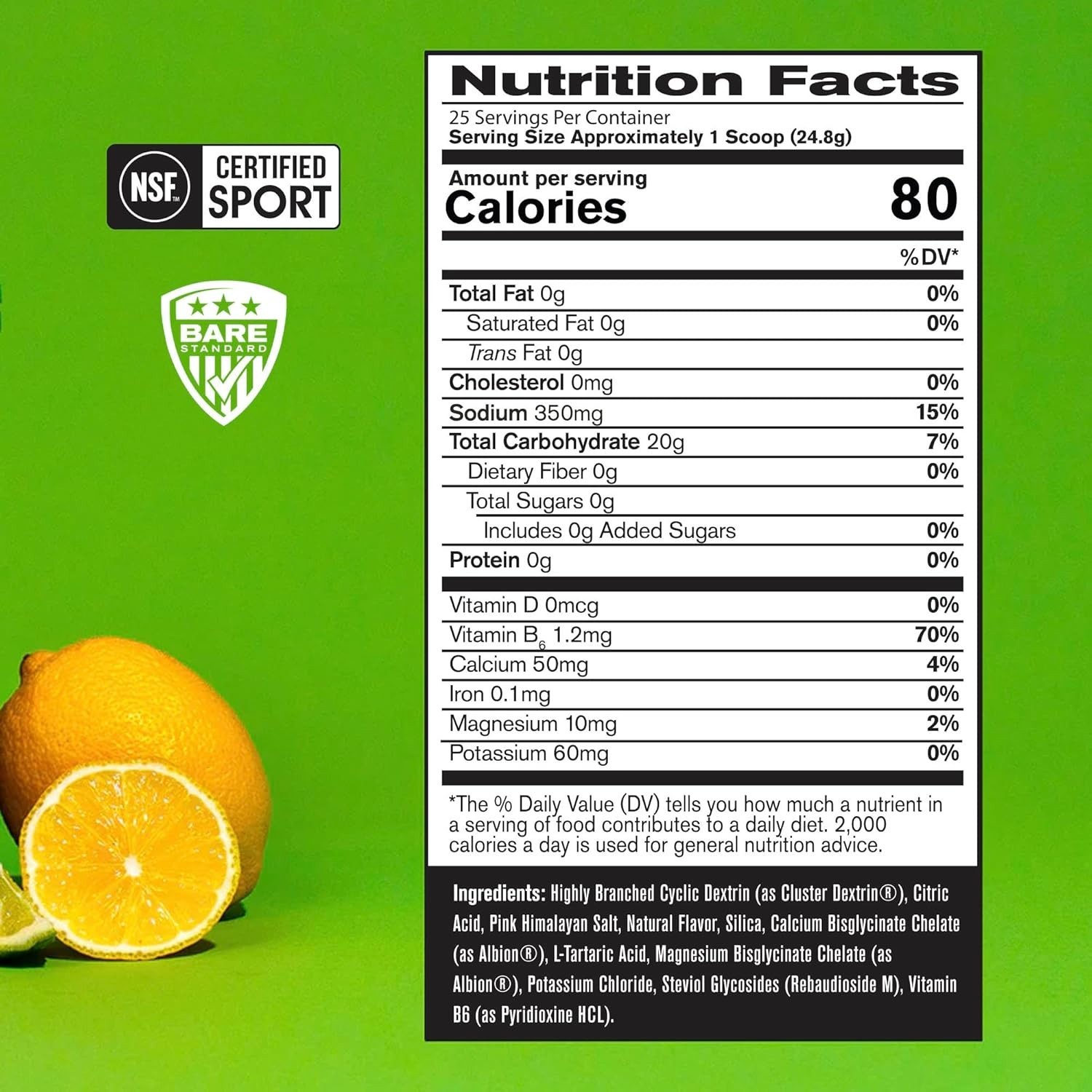 Lemon Lime Performance Booster – BPN G.1.M Sport, Reduce Fatigue, 25 Servings