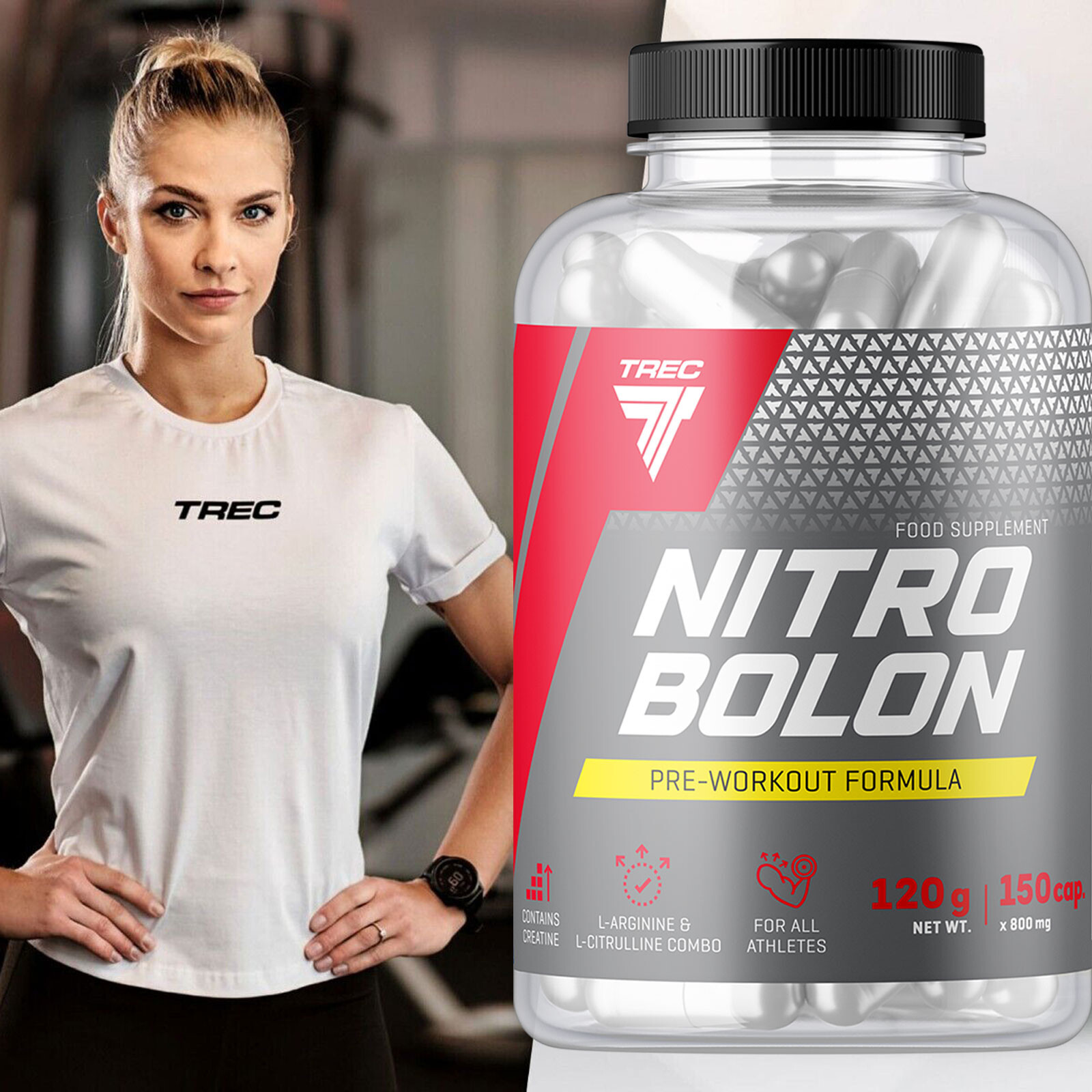 Nitrobolon 150–300 Capsules – Pre-Workout + Muscle Pump + Creatine + NO Booster