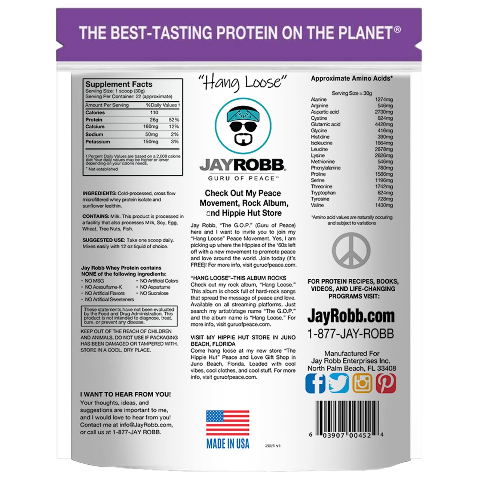 Jay Robb – Grass-Fed Whey Protein Isolate Powder, Outrageously Delicious,