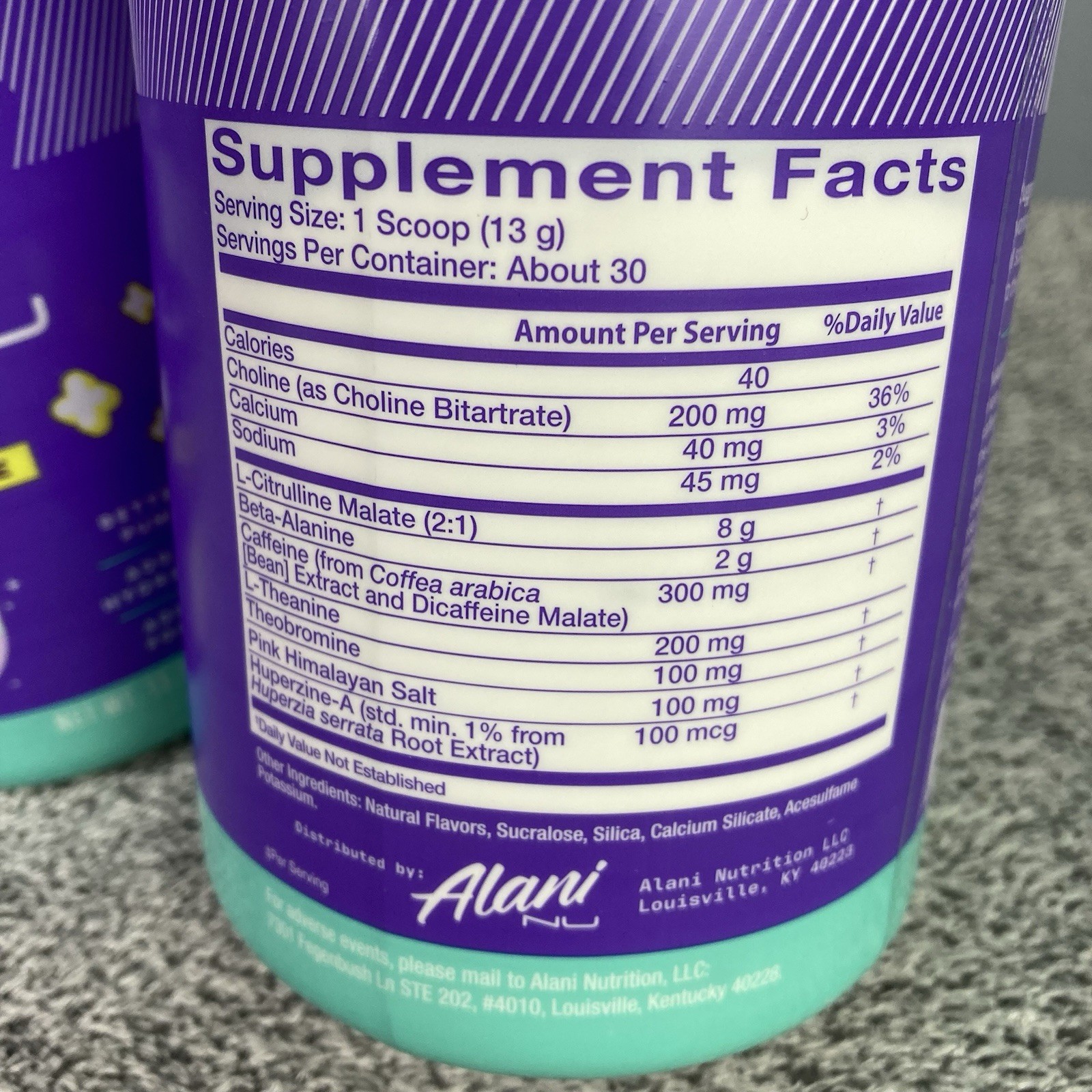 Alani Nu Extra Boost Pre Workout Frozen Lemonade Flavor (30 Servings) -Lot 2