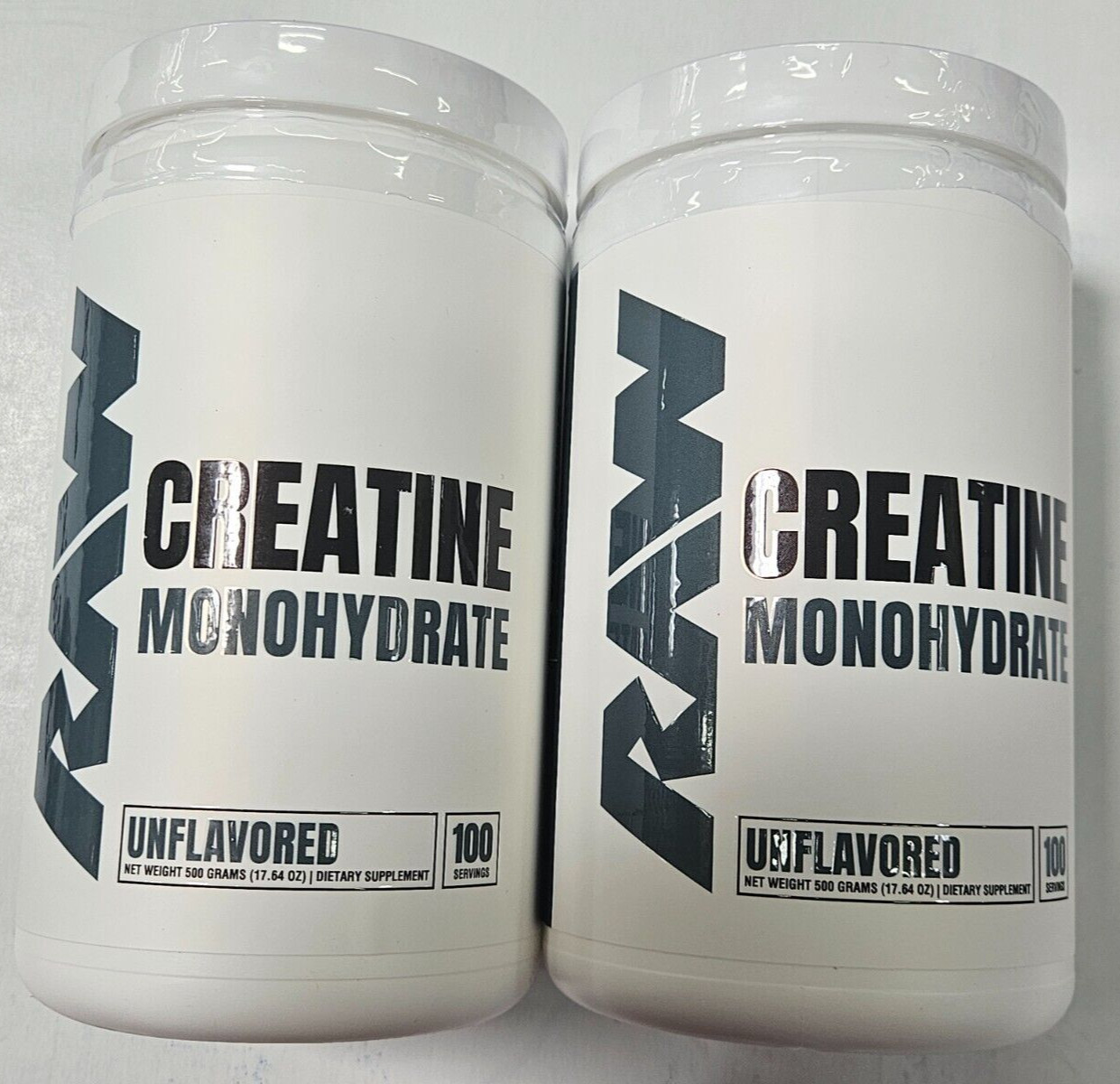 2 – RAW Nutrition Creatine Monohydrate Powder Micronized (100 Servings each)