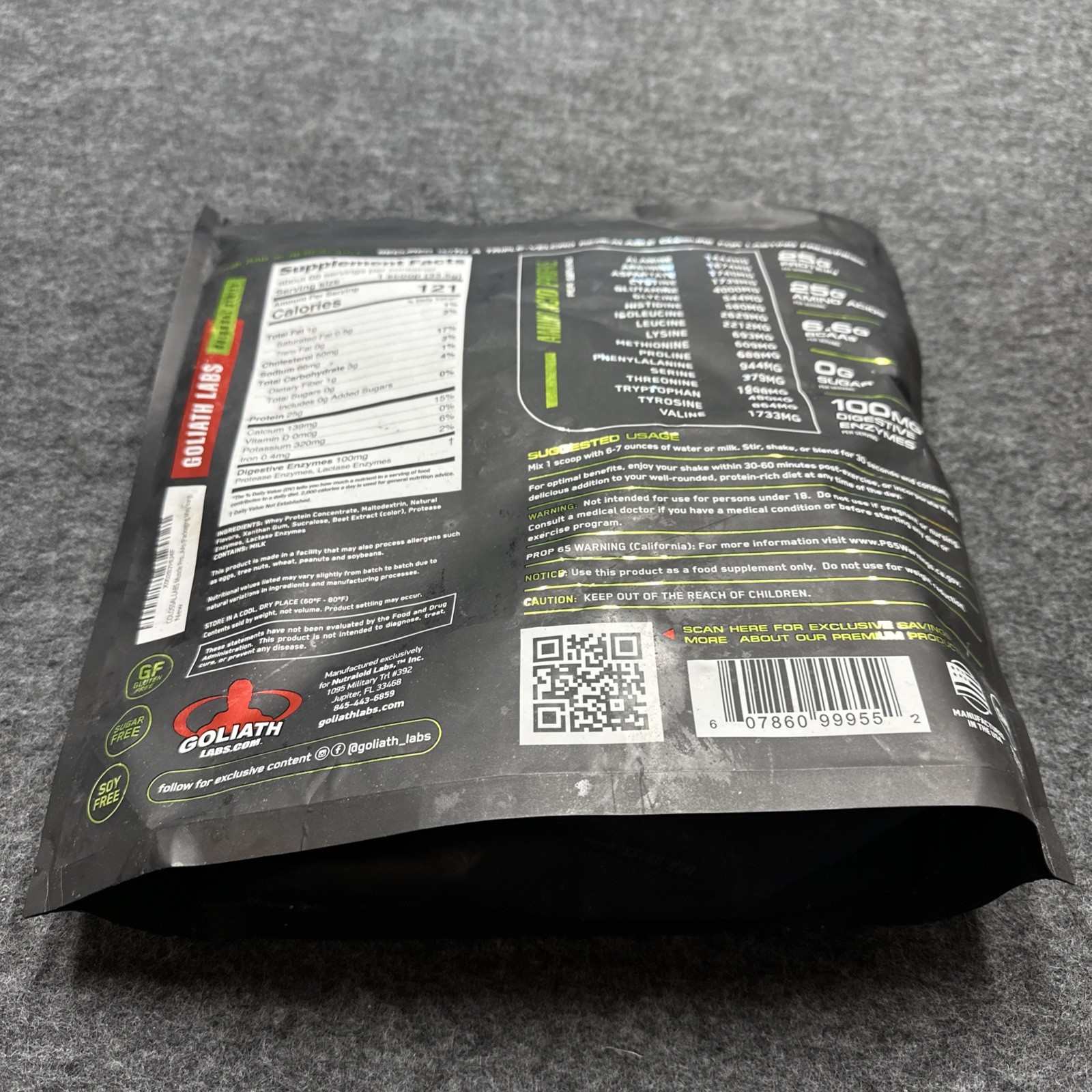 Goliath Labs Whey Muscle Protein Powder Strawberry Smoothie 5lb