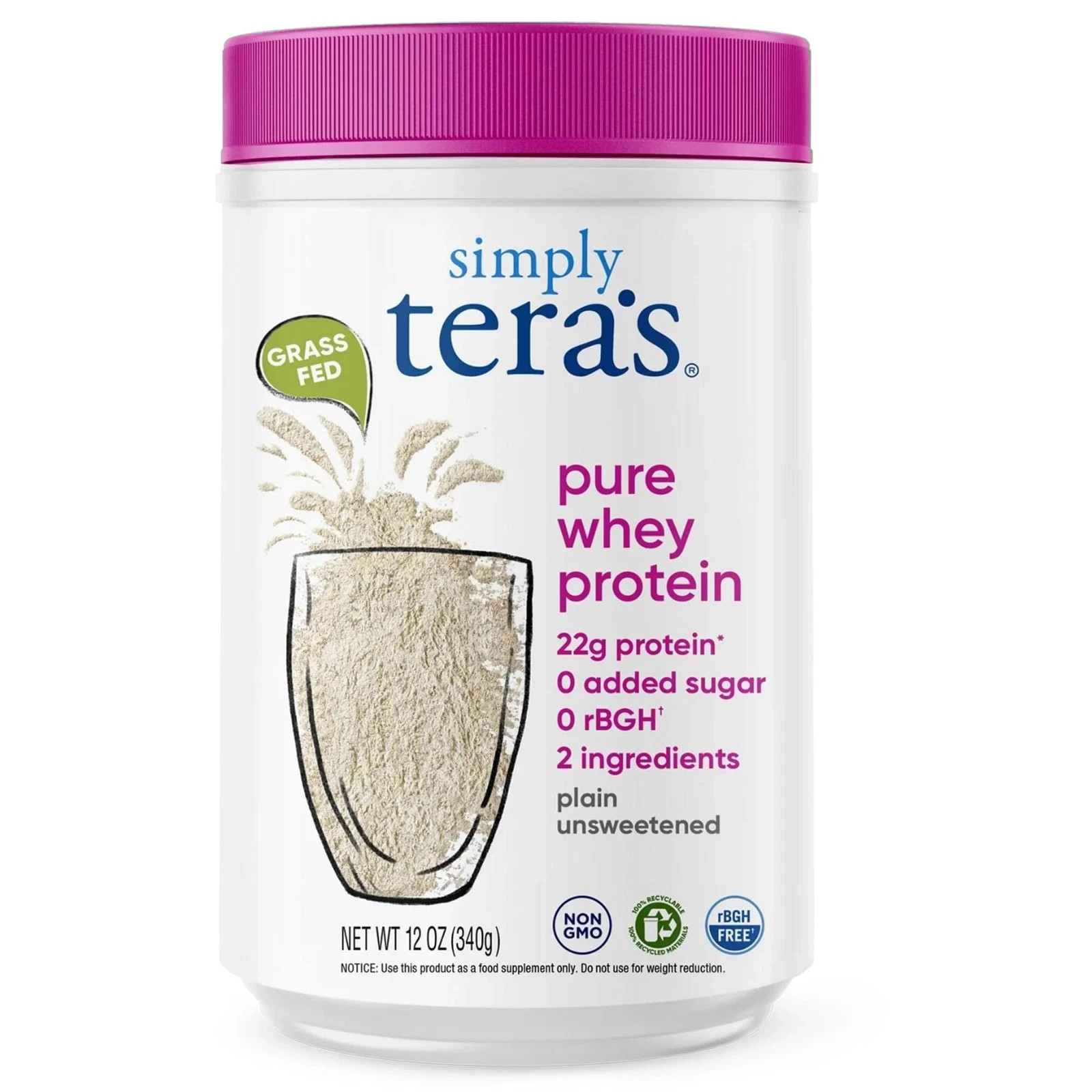Simply teras Pure Whey Protein Powder – Grass Fed Whey Protein Powder, Clean …