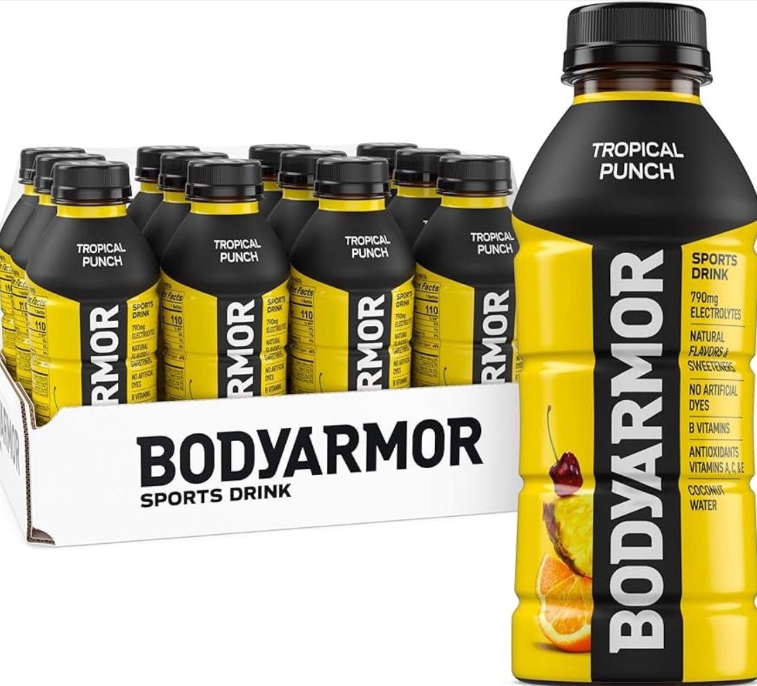 BODYARMOR Sports Drink Tropical Punch Electrolytes Hydration 16 oz Bottle pack12